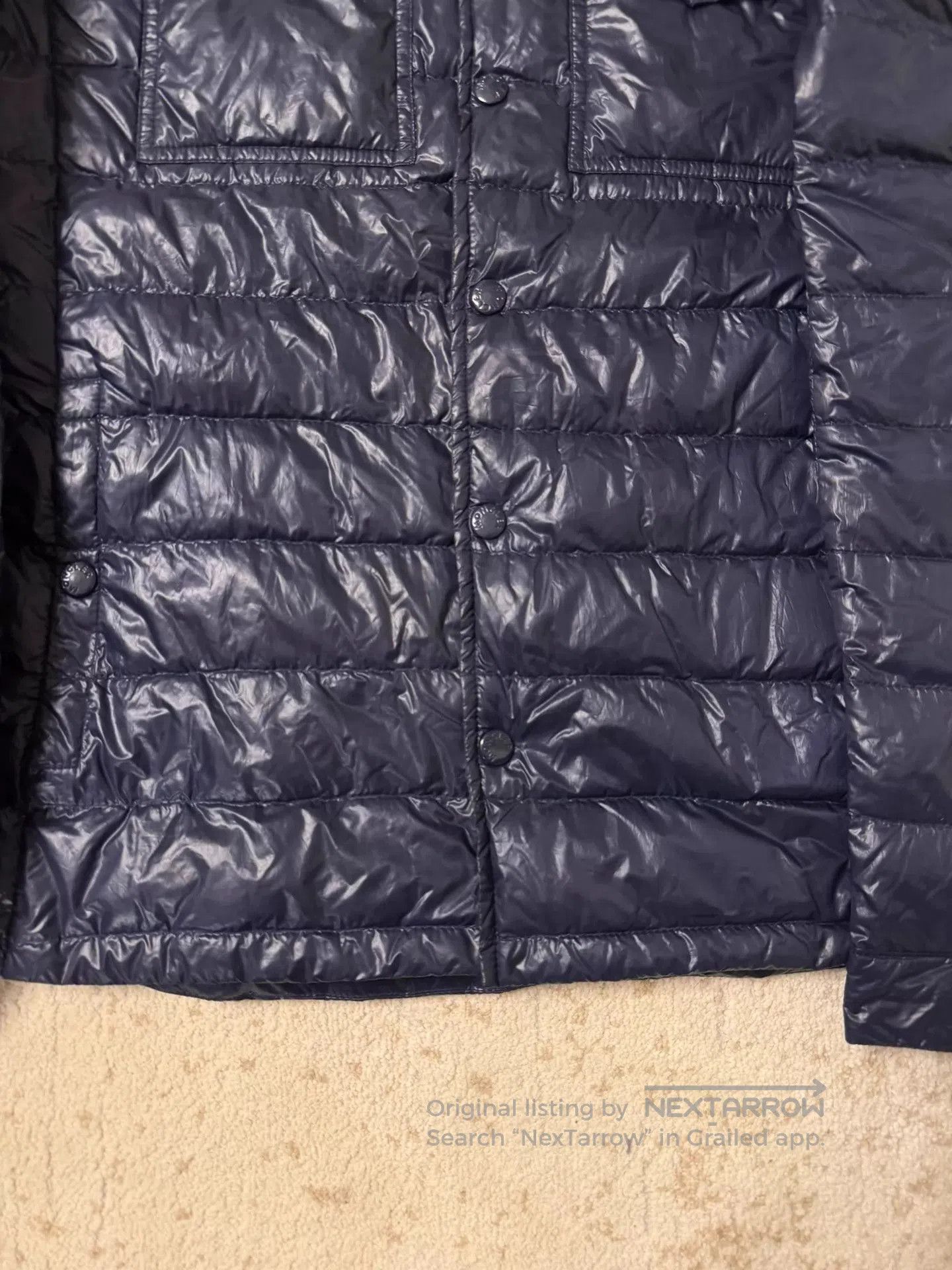 Moncler Quilted Puffer Jacket with Button Front and Pockets. Size US L / EU 52-54 / 3 - 3 Thumbnail