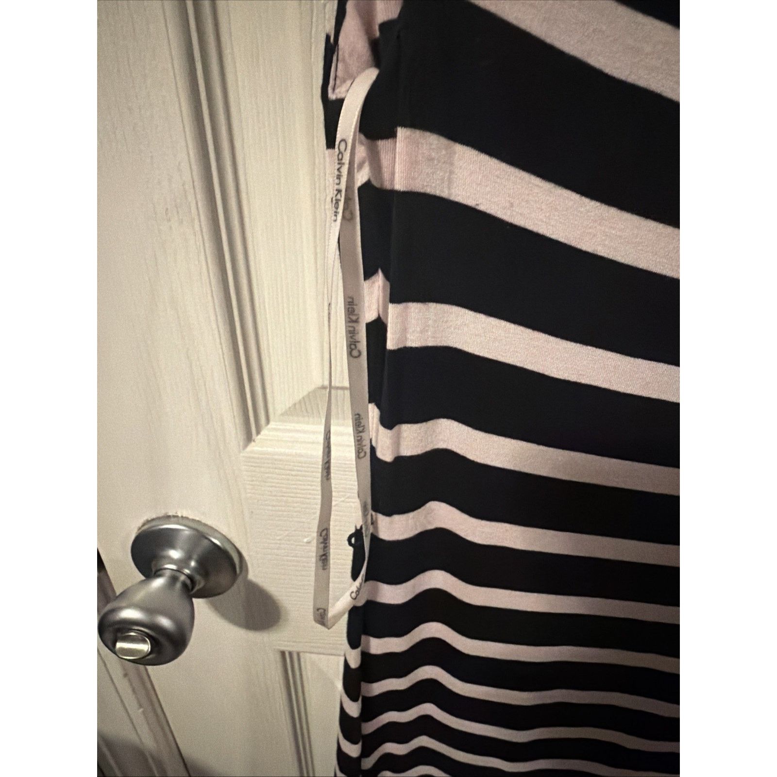 Calvin Klein Calvin Klein Women's Sleeveless Dress Small Striped Navy Size S / US 4 / IT 40 - 7 Thumbnail