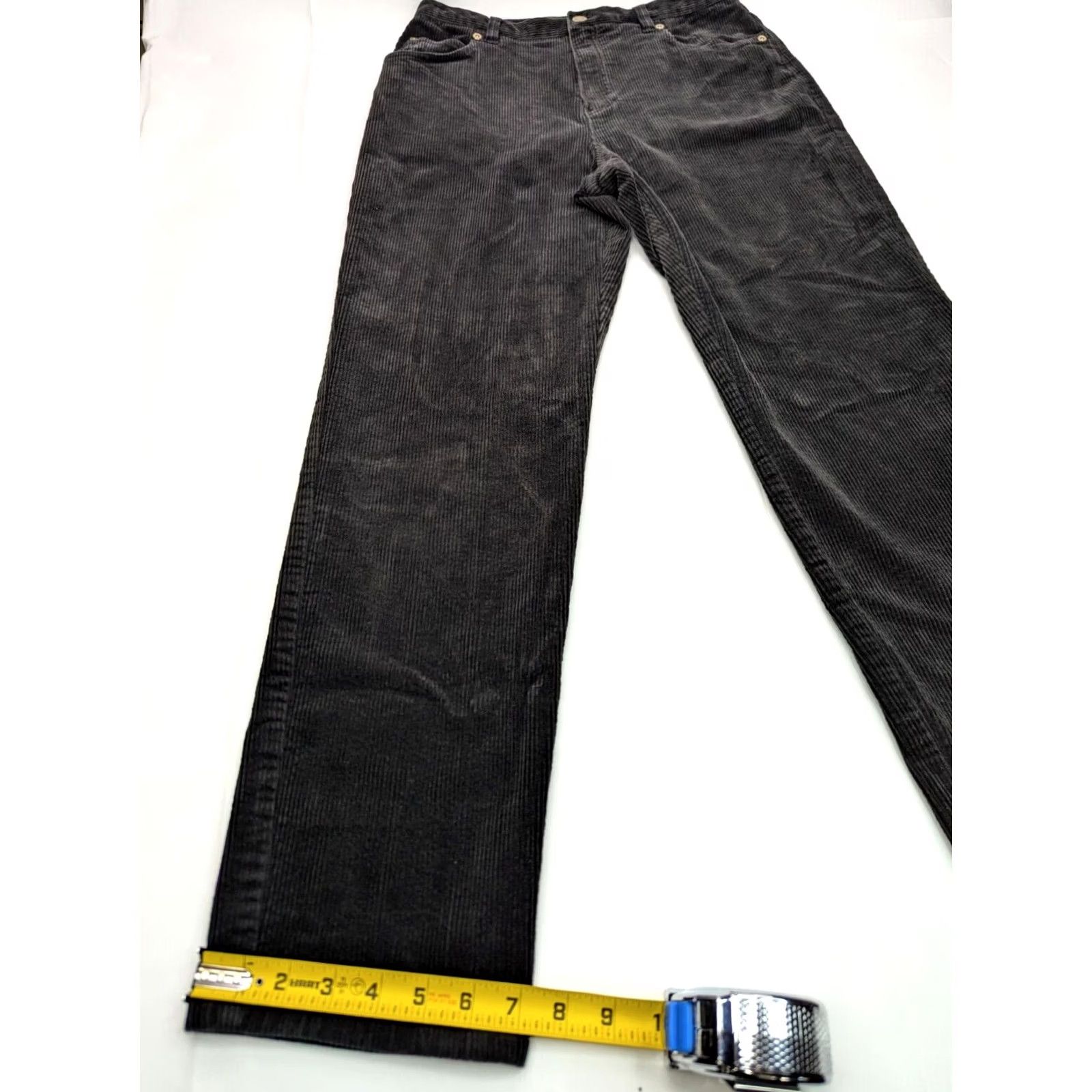 Jones New York Jones New York Sport Women's Chino Pants Black 10 Regular Mid Rise 30x30 Corduroy Stretch Size 32" / US 10 / IT 46 - 2 Thumbnail