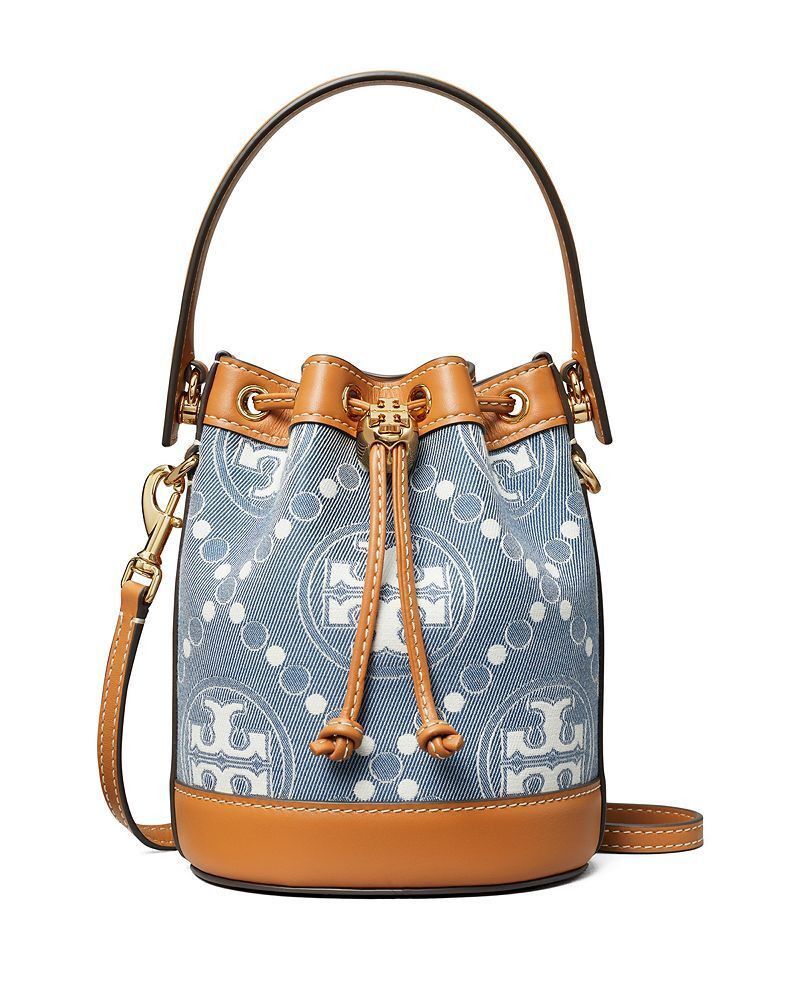 Tory Burch Refurbished Mini Monogram Denim Bucket Bag Size ONE SIZE - 1 Thumbnail