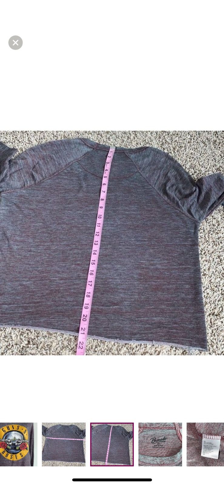 Bravado Bravado Guns N’ Roses small cropped long sleeved swestshirt Size S / US 4 / IT 40 - 2 Thumbnail