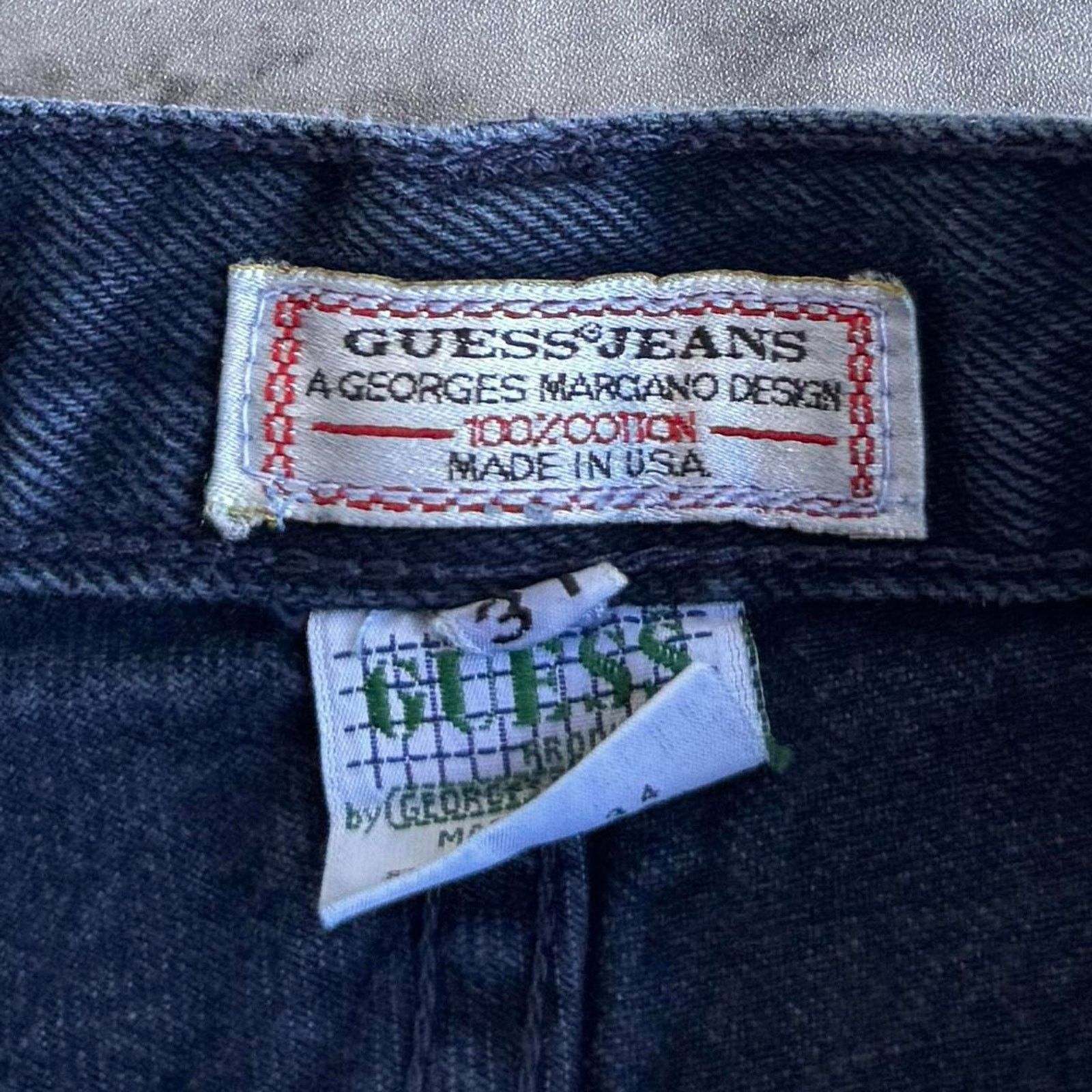 Guess × Vintage Vintage Y2K Guess Made In USA Embroidered Denim Jeans Size US 30 / EU 46 - 4 Thumbnail