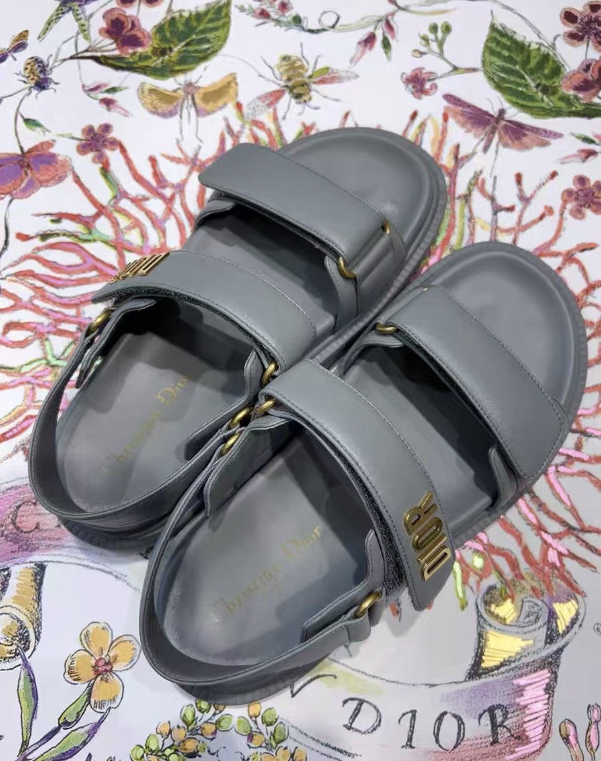 Dior Dior women's Velcro sandals J38 Size US 8 / IT 38 - 2 Thumbnail