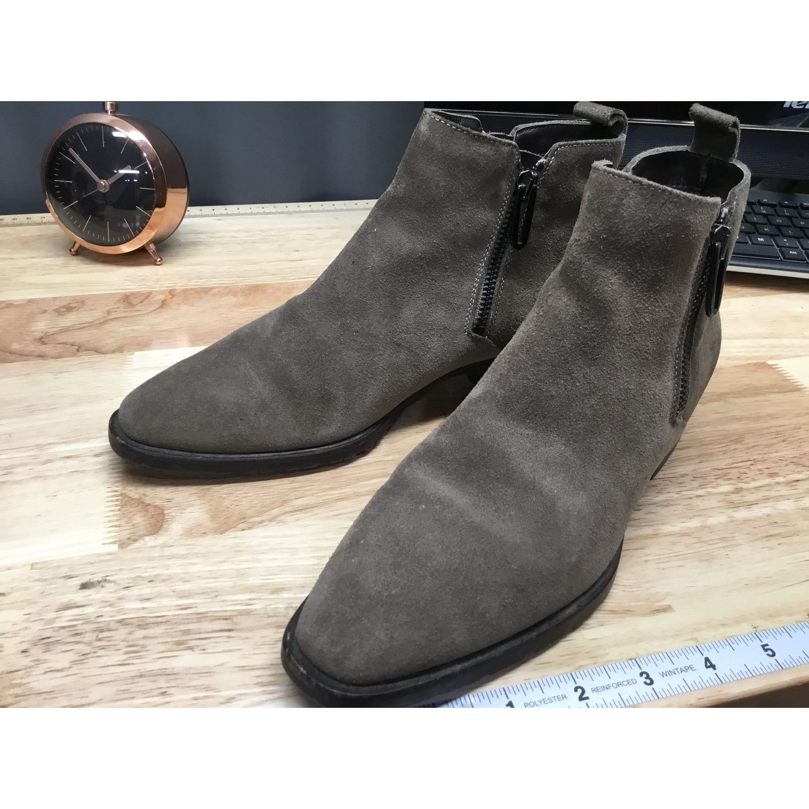 Aquatalia Aquatalia Fantina Olive Green Suede Ankle Booties Womens 7.5 Size US 7.5 / IT 37.5 - 4 Thumbnail