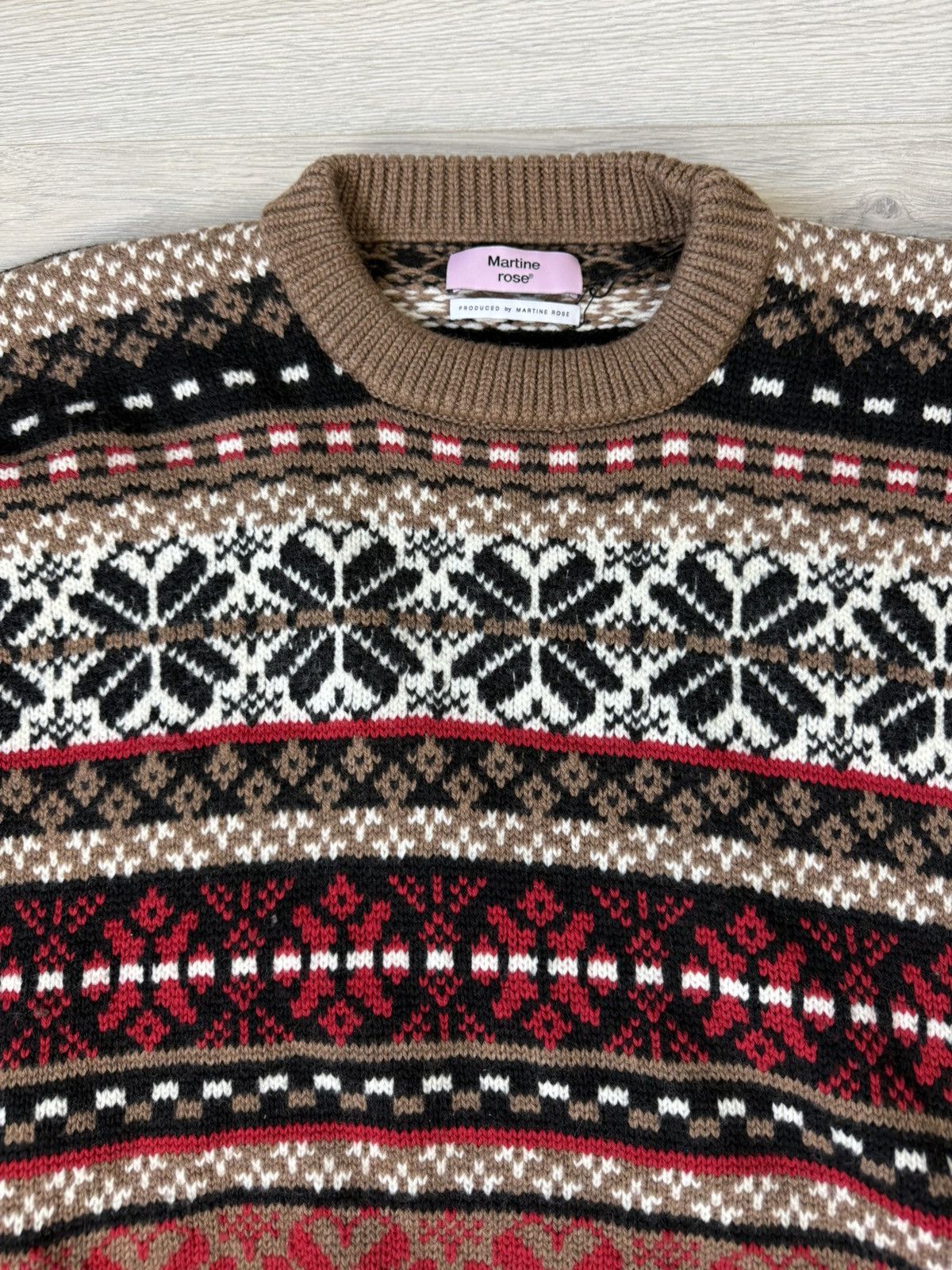Martine Rose Martine Rose AW22 Merino Wool Fair Isle Knit Sweater Size US L / EU 52-54 / 3 - 10 Thumbnail