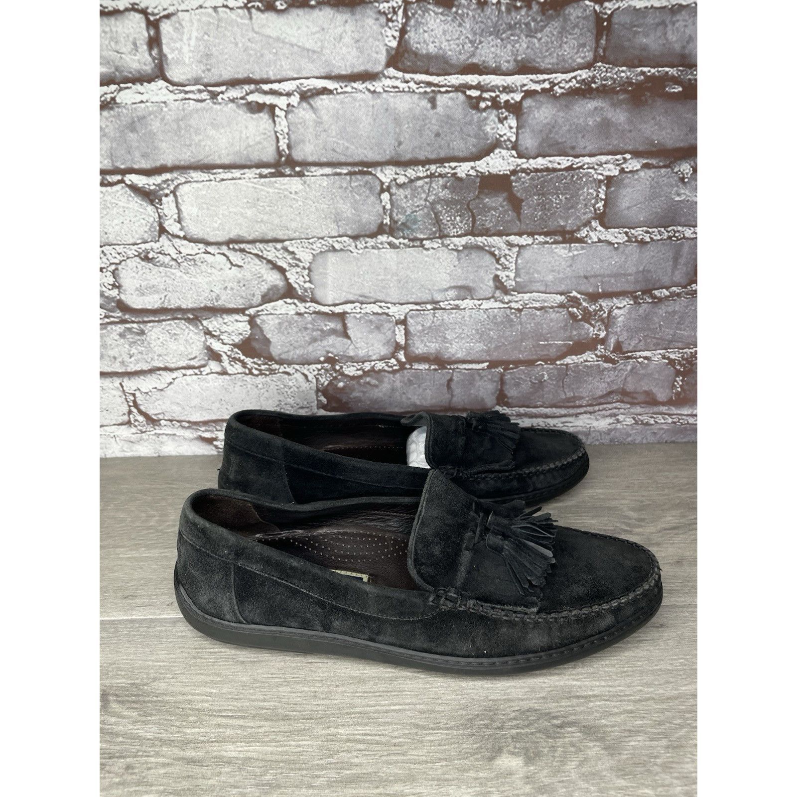 Cole Haan Bragano Cole Haan Black Suede Leather Dress Tassel Loafers S Size US 10 / EU 43 - 16 Thumbnail