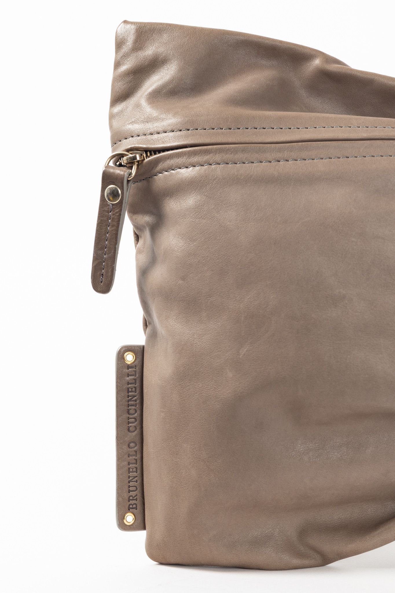 Brunello Cucinelli Brunello Cucinelli Taupe Leather Bow Clutch Size ONE SIZE - 6 Thumbnail