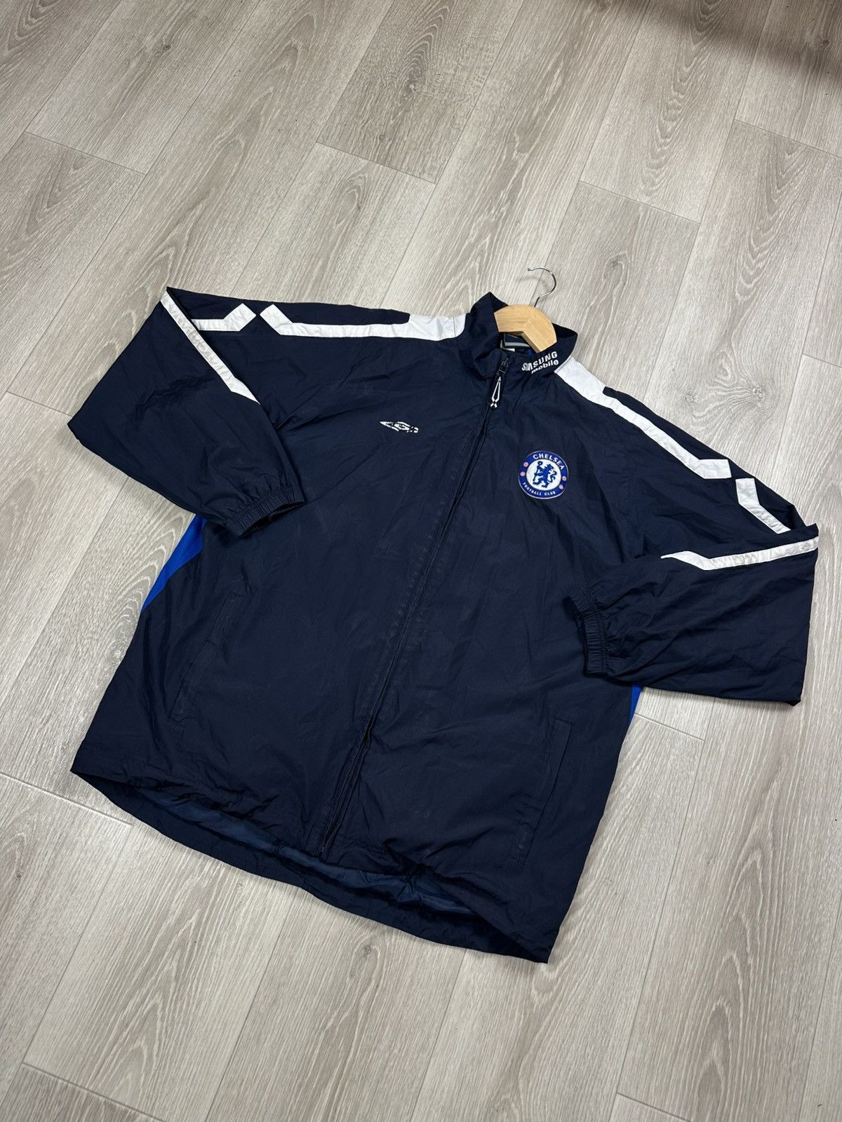 Chelsea Soccer × Umbro Vintage Training Jacket Umbro Chelsea Samsung Size US L / EU 52-54 / 3 - 3 Thumbnail
