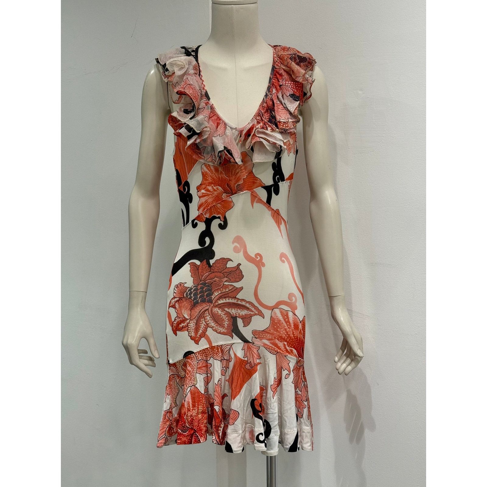 Roberto Cavalli 2000s Cavalli floral mini dress Size M / US 6-8 / IT 42-44 - 2 Thumbnail