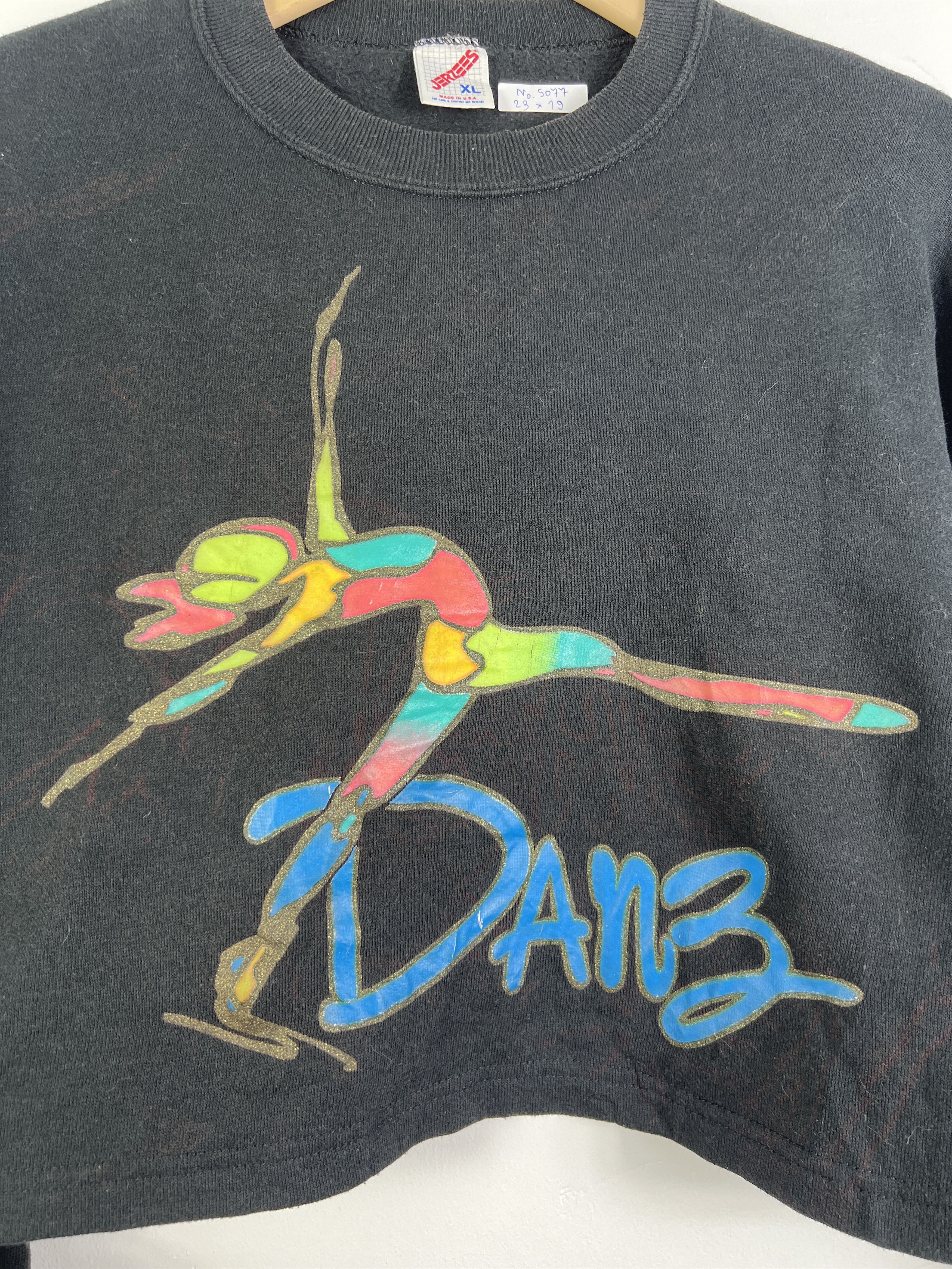 Vintage No.5077 Vintage 90s Art Cropped Graphic Sweatshirt (XL) Size US XL / EU 56 / 4 - 2 Thumbnail