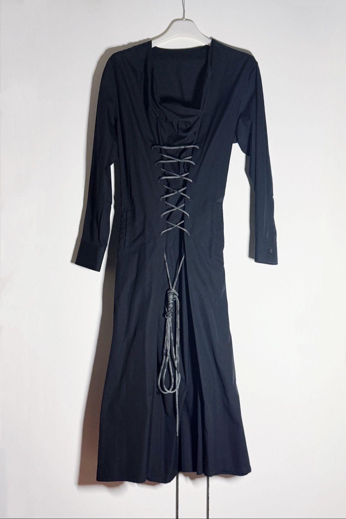 Yohji Yamamoto Yohji Yamamoto A/W 2020-21 lace up dress Size S / US 4 / IT 40 - 2 Thumbnail