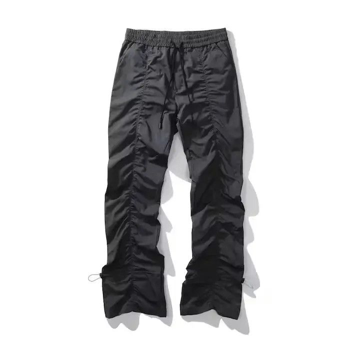 Japanese Brand Stacked Pleated Gray Sweatpants Size US 30 / EU 46 - 4 Thumbnail