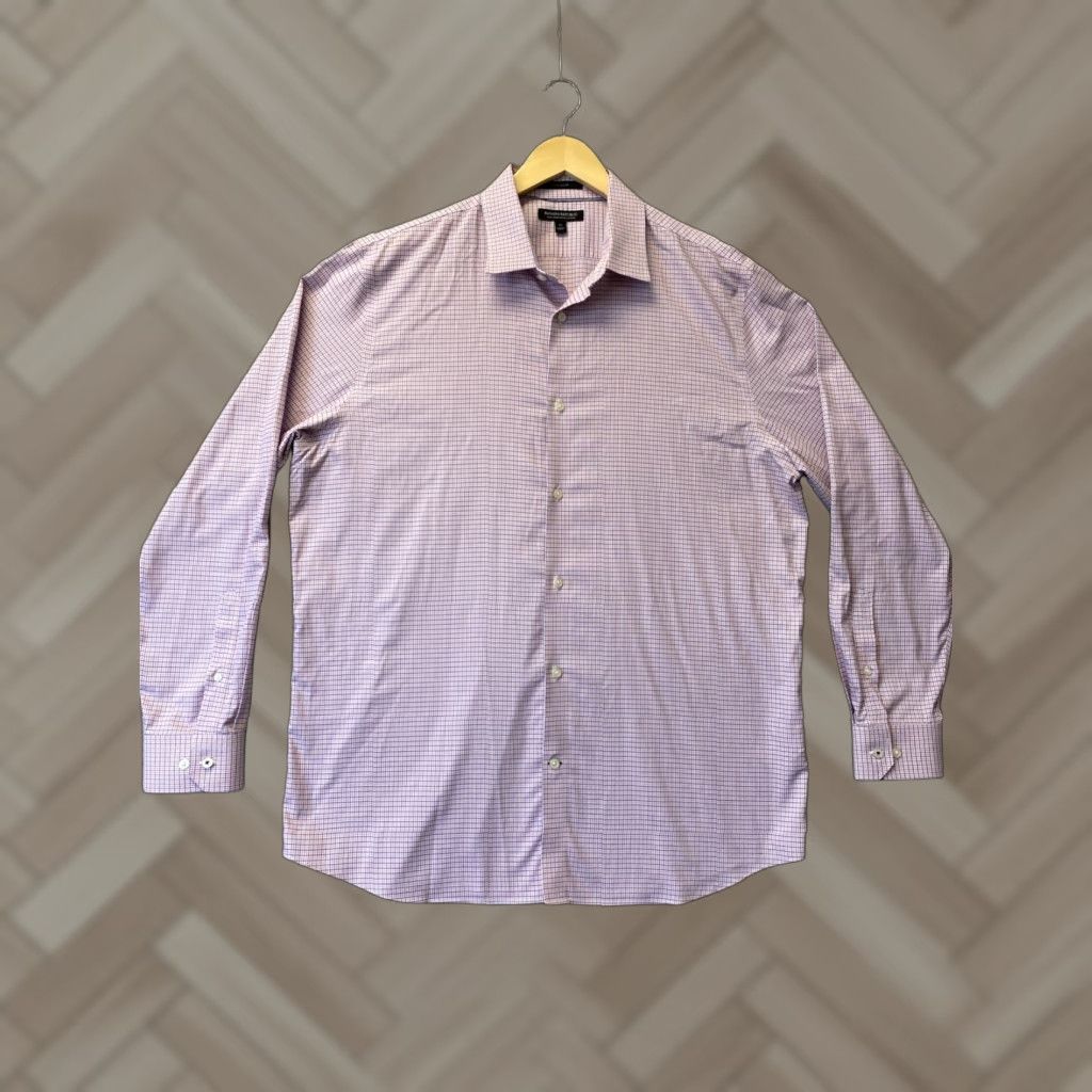 Banana Republic BANANA REPUBLIC Cotton Plaid Long Sleeve Shirt XL Pink Casual Mens Size US XL / EU 56 / 4 - 1 Thumbnail