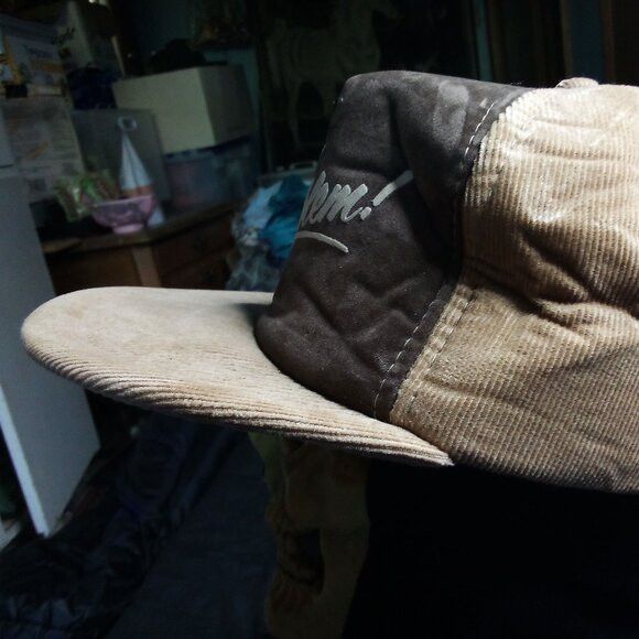 Other DS Vintage Nooo Problem! Corduroy Trucker Snap Hat Cap Size ONE SIZE - 2 Thumbnail
