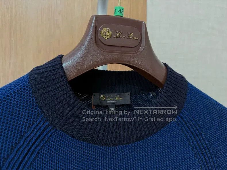 Loro Piana LORO PIANA Men's knit hoodie 70% small wool 30% silk Size US M / EU 48-50 / 2 - 3 Thumbnail