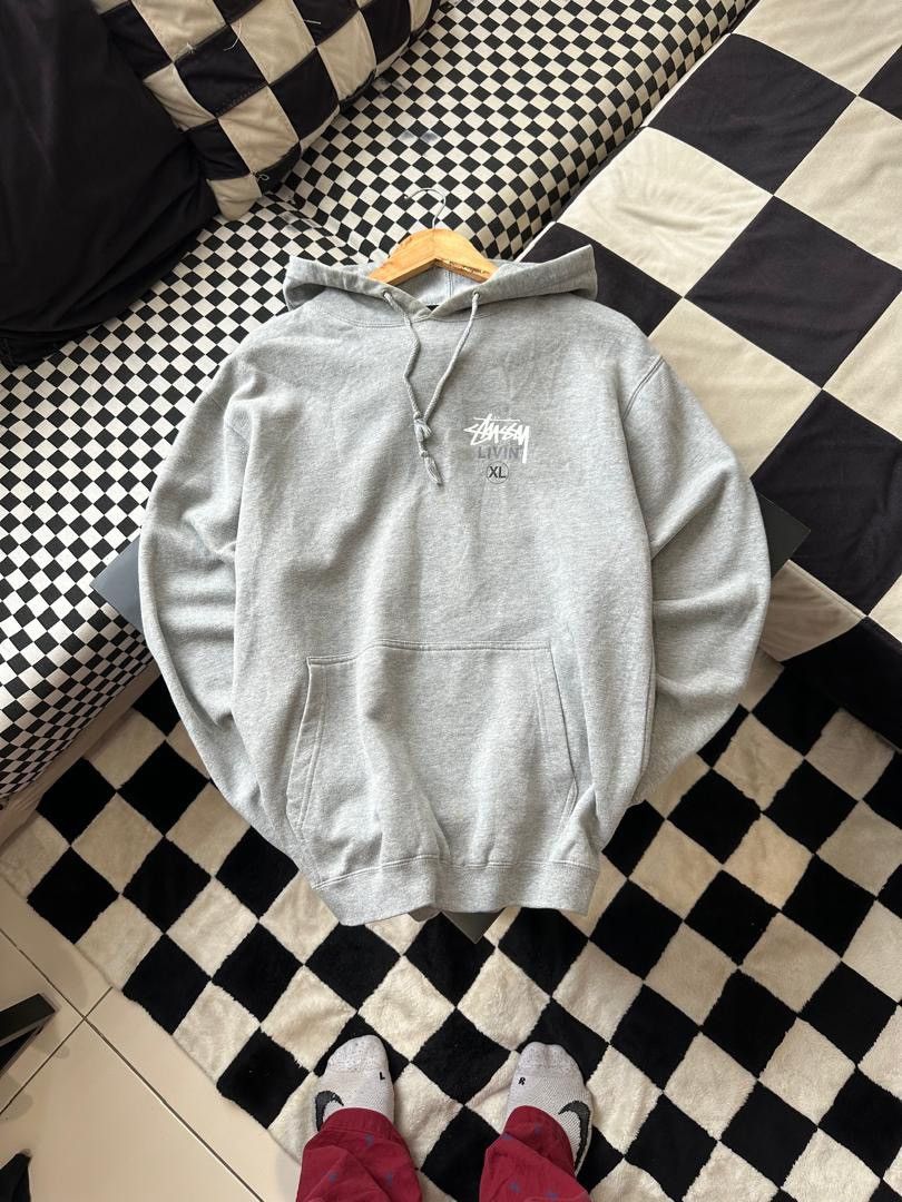 Stussy × Vintage STUSSY LIVIN HOODIE Size US M / EU 48-50 / 2 - 2 Thumbnail