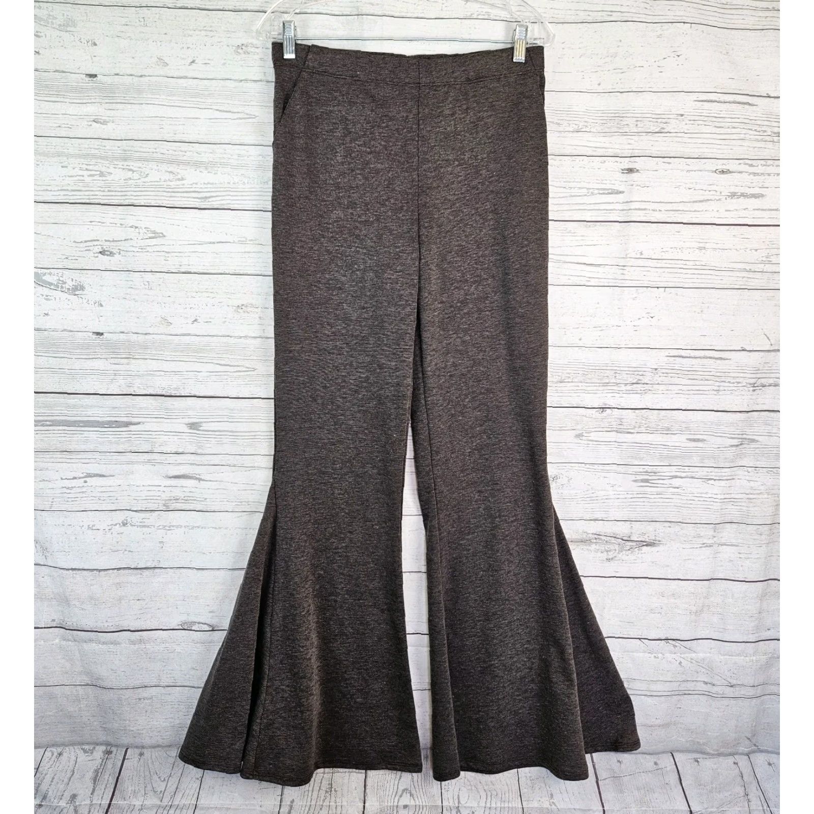 Vintage Jade by Jane Womens Flare Pants Gray Striped Pull On High Rise Large Size Gray by Jade by Jane Pants Flare Pull On Women's | Mens? Size 36" / US 14 / IT 50 - 2 Thumbnail