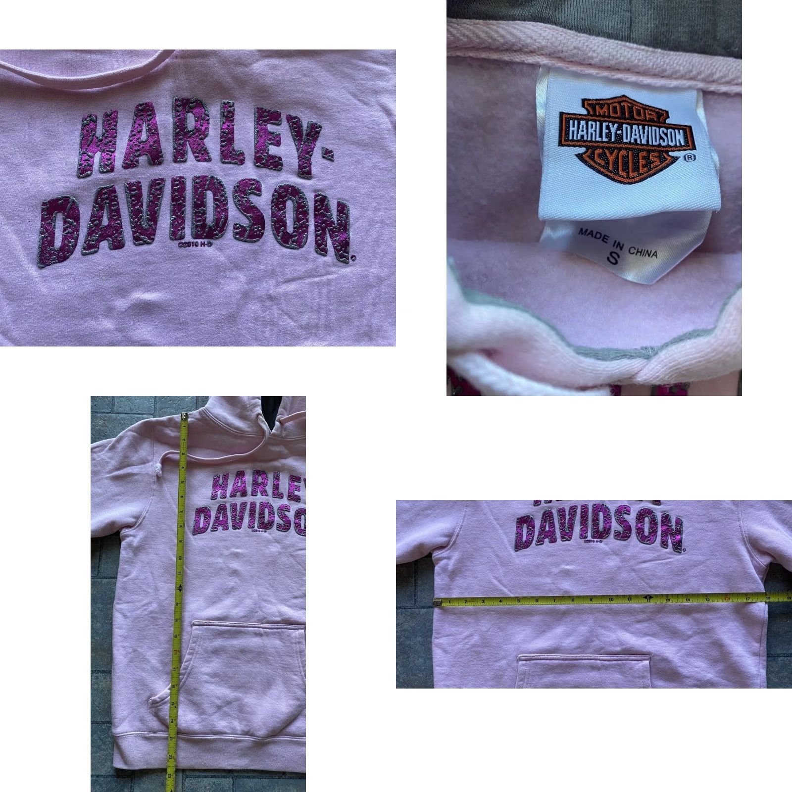Harley Davidson Harley-Davidson Hoodie Pullover Women Pink Size S Adult Women's Small Pullover Hoodie California Victorville - 90s? (No, ignore 90s) Size S / US 4 / IT 40 - 8 Thumbnail