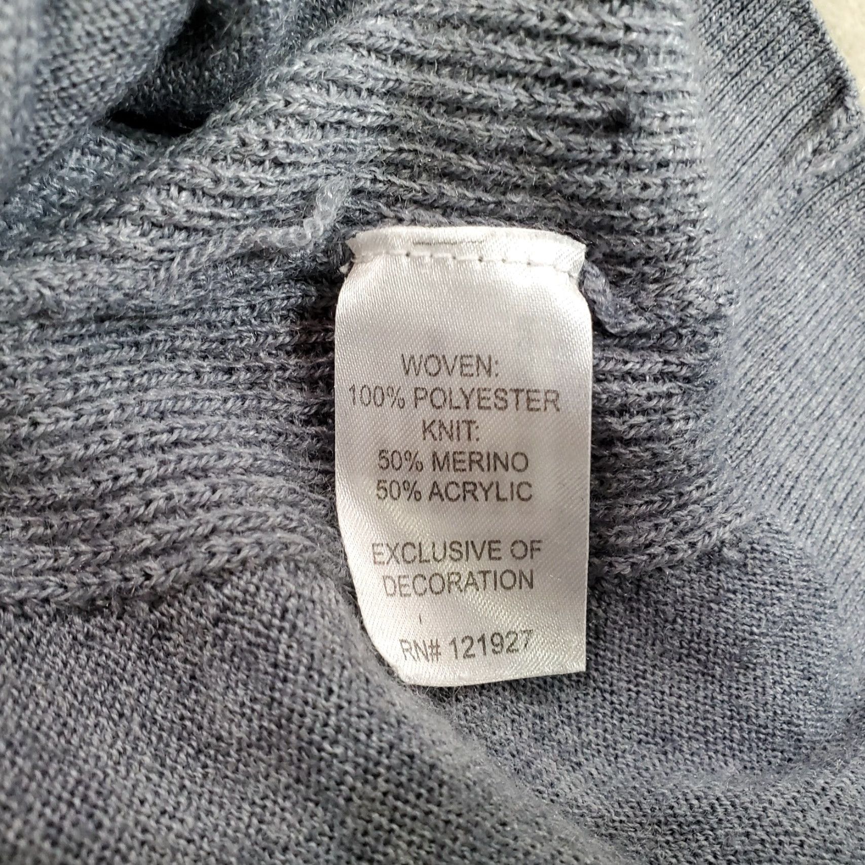 johnnie-O Johnnie O Pullover Mens Large Gray Merino Wool Knit Sweater Jacket Quarter Zip Size US L / EU 52-54 / 3 - 6 Thumbnail