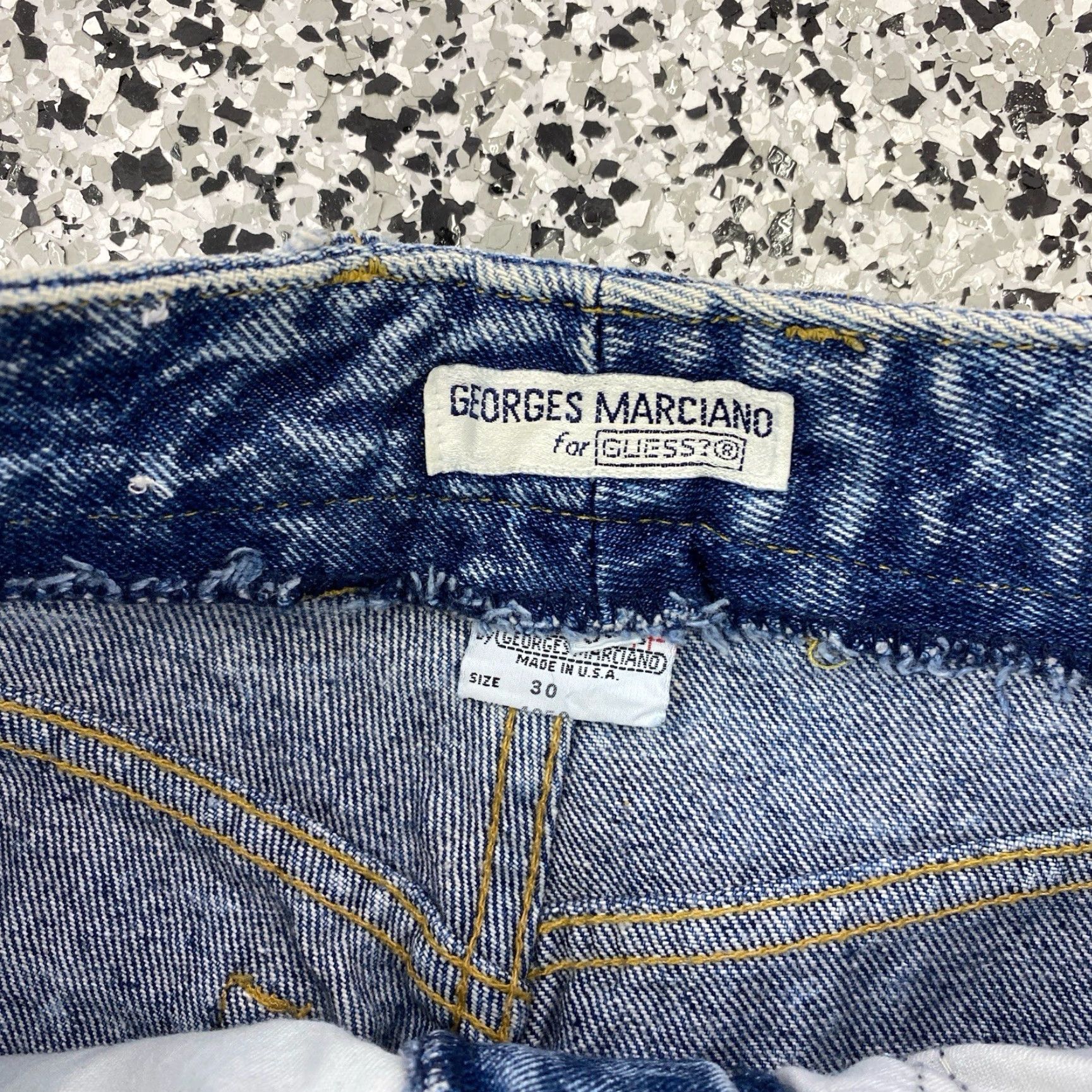 Guess VINTAGE GUESS Jeans Mens 28x30.5 Blue 90s Ankle Regular 5-Pocket Denim Logo Size US 28 / EU 44 - 3 Thumbnail