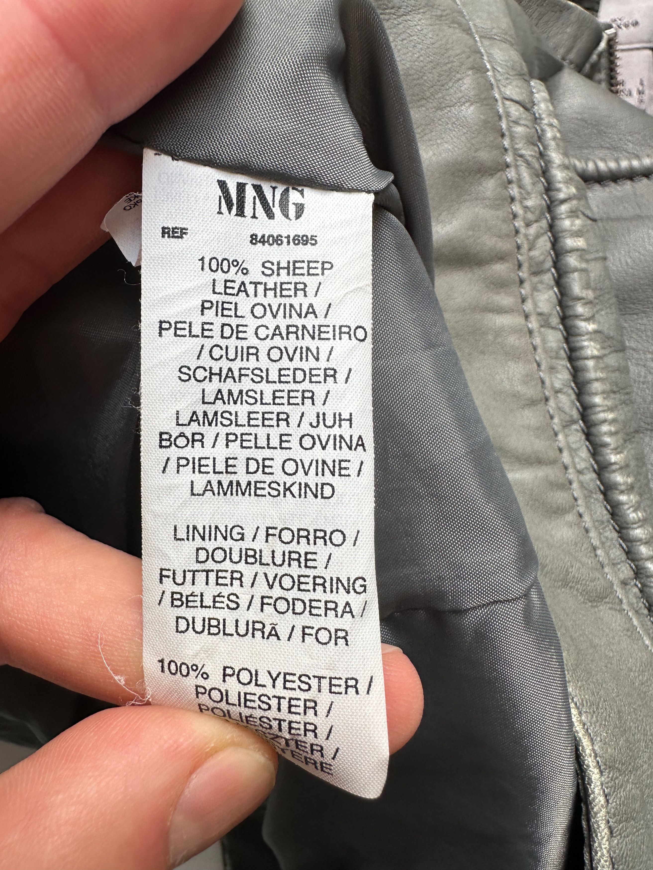 Mango Mango by Homini Emerito Leather biker style jacket Size US M / EU 48-50 / 2 - 5 Thumbnail
