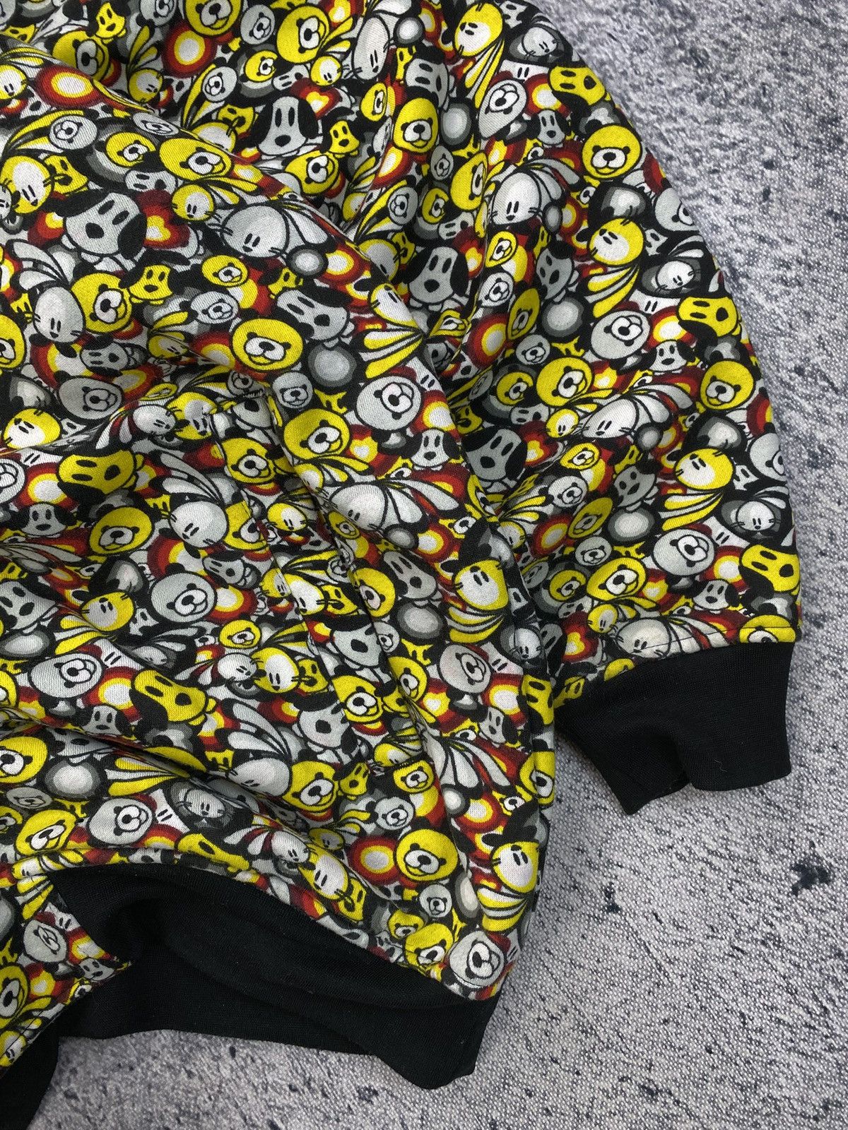 Japanese Brand × Vintage Crazy Hoodie Raw Blue over Print Y2K uda boxy Size US XL / EU 56 / 4 - 7 Thumbnail
