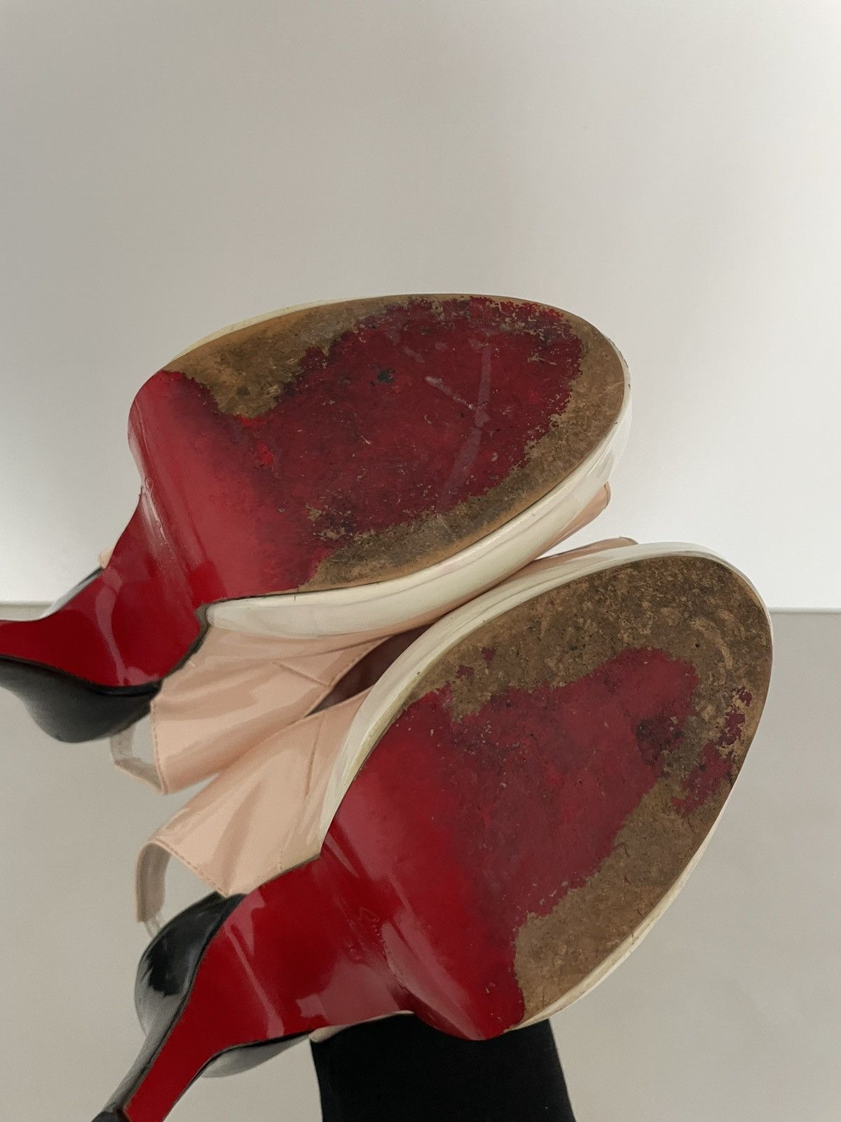 Christian Louboutin Christian Louboutin Lady Peep Nude Patent Leather Heels RARE Size US 8 / IT 38 - 6 Thumbnail
