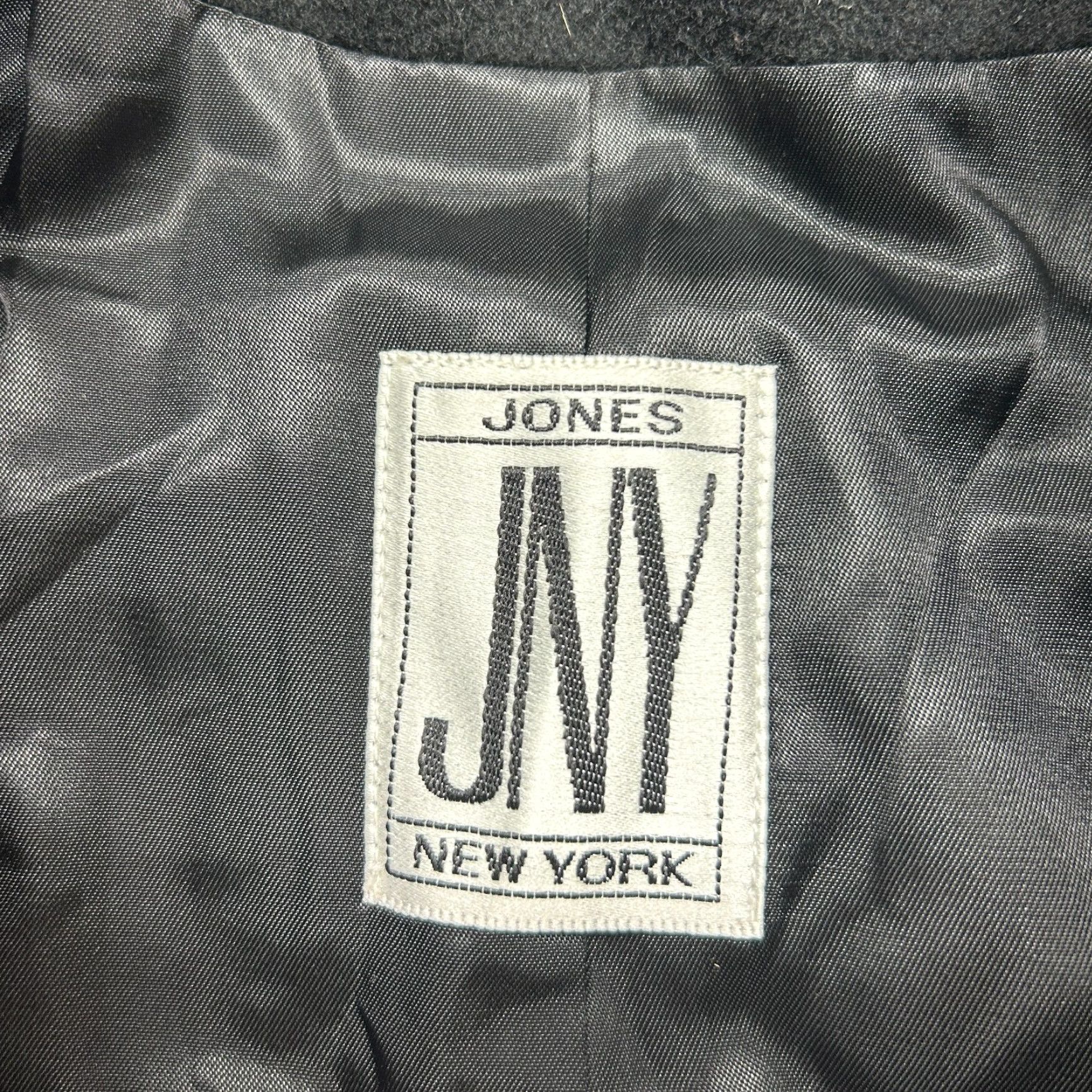 Jones New York VINTAGE Jones New York Coat Women XL Black Wool Long Trench Double Breasted 90s Overcoat Size XL / US 12-14 / IT 48-50 - 6 Thumbnail