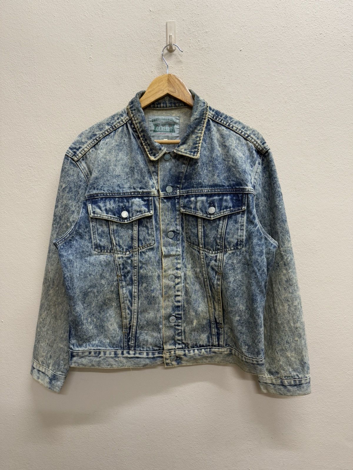 Japanese Brand Vintage 90s GL Heart Acid Wash Denim Jacket Size US M / EU 48-50 / 2 - 20 Thumbnail
