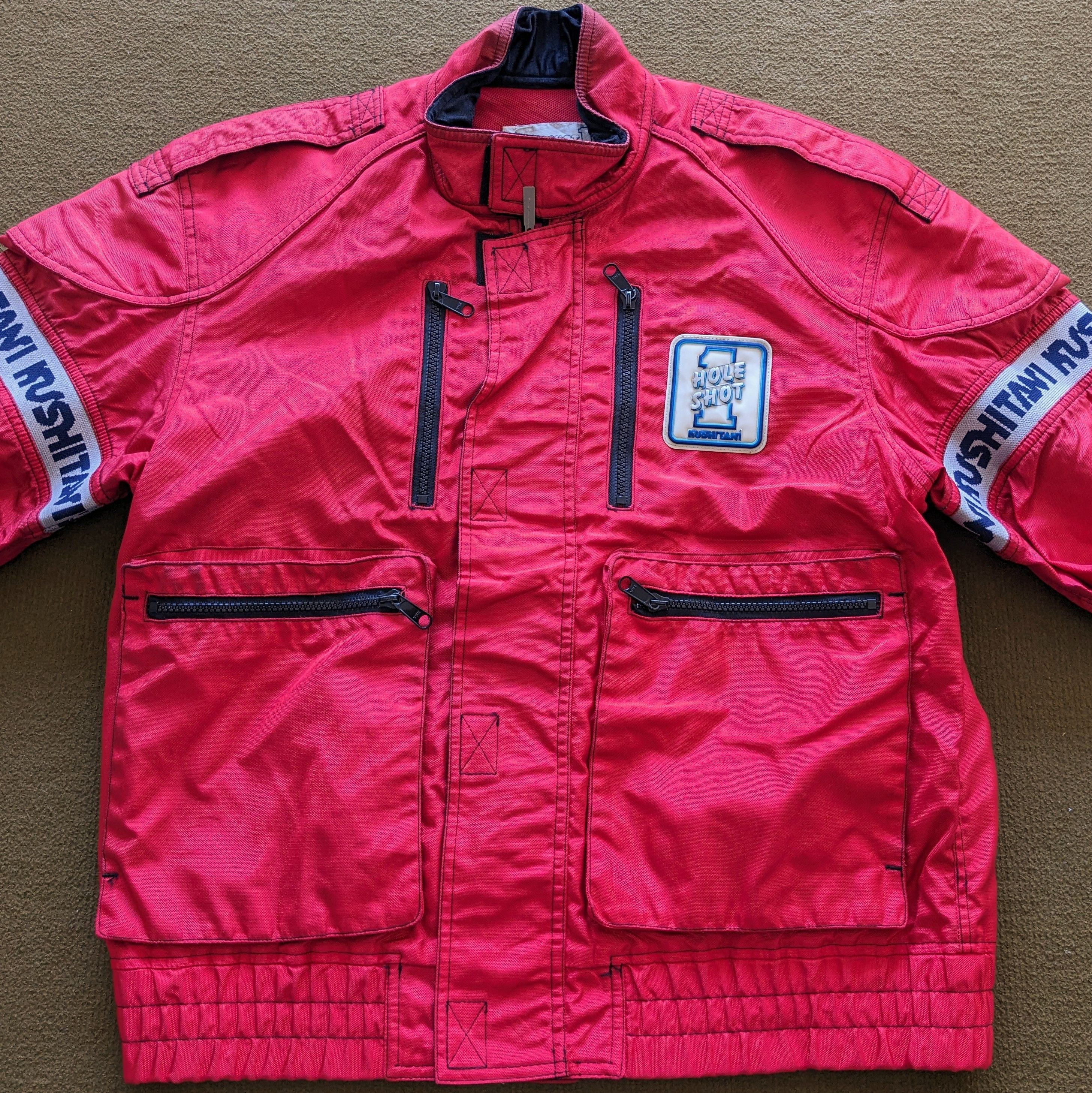 Vintage Vintage KUSHITANI Motorcycle Bomber Jacket Size US L / EU 52-54 / 3 - 4 Thumbnail