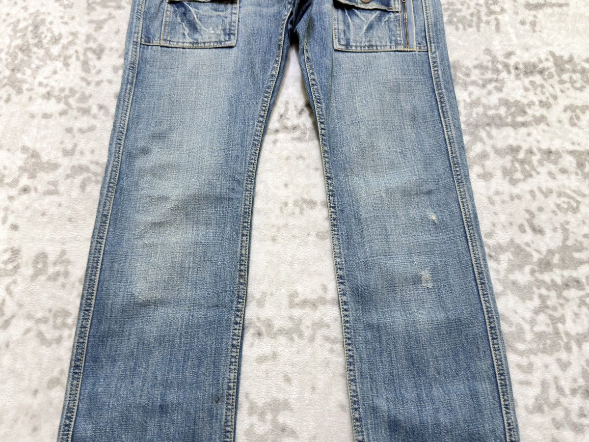Hysteric Glamour Vintage Back Number Bush Pants Light Wash Straight Leg Denim Size US 32 / EU 48 - 6 Thumbnail
