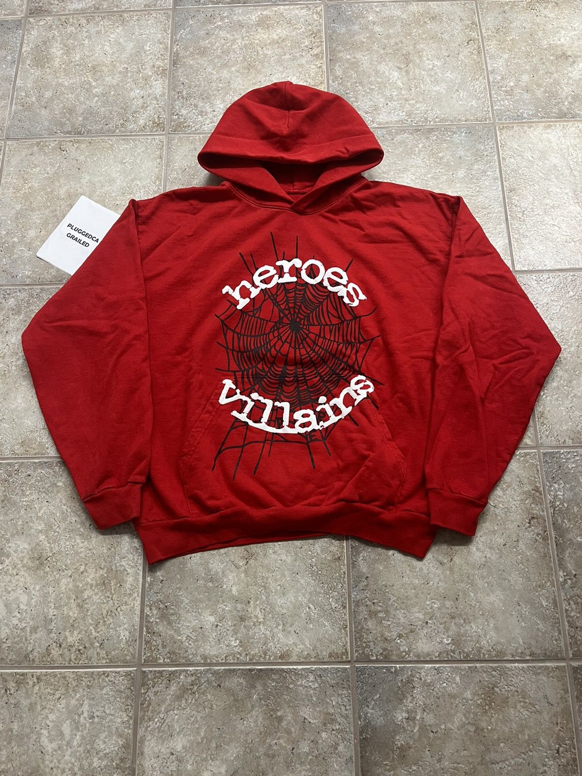 Spider Worldwide Spider Worldwide Heroes & Villains Hoodie Red | Grailed