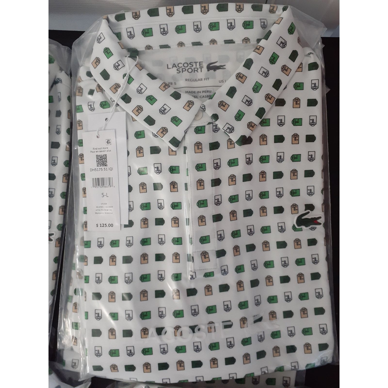 Lacoste Lacoste Stretch Short Sleeve Printed Golf Polo Shirt L Size US L / EU 52-54 / 3 - 2 Thumbnail