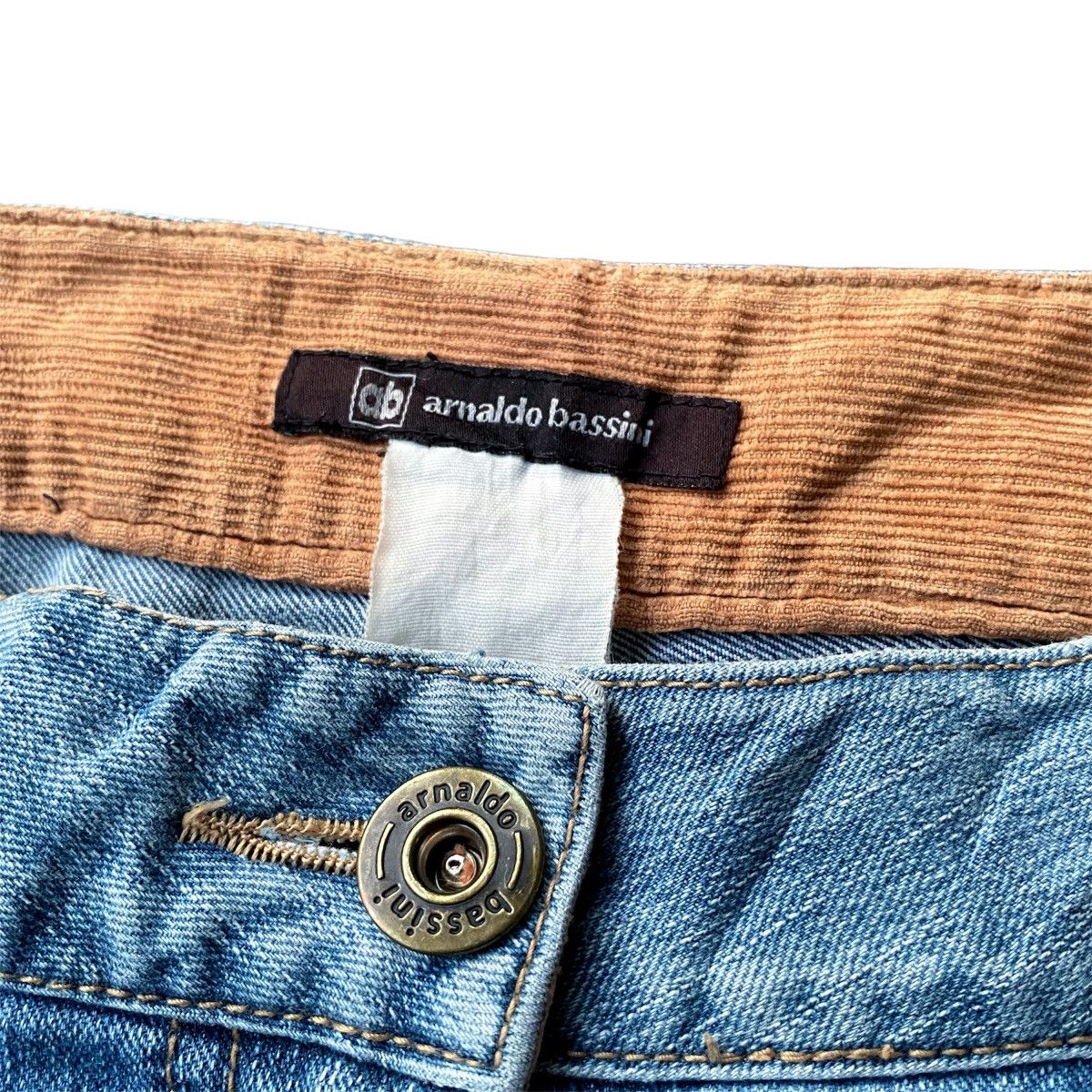 If Six Was Nine × Tornado Mart Vintage Y2K Arnaldo Basini Flared Bootcut Denim Jeans Size US 28 / EU 44 - 7 Thumbnail