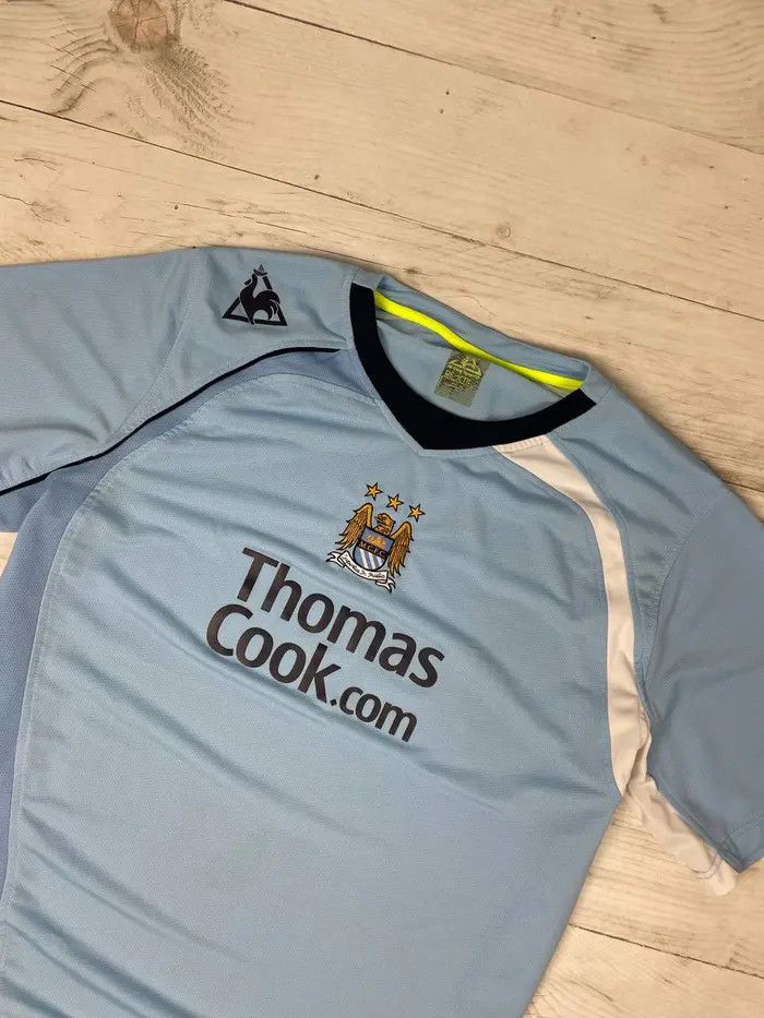 Le Coq Sportif Vintage Manchester City 2008 2009 Home Shirt Soccer Jersey Size US XXL / EU 58 / 5 - 2 Thumbnail
