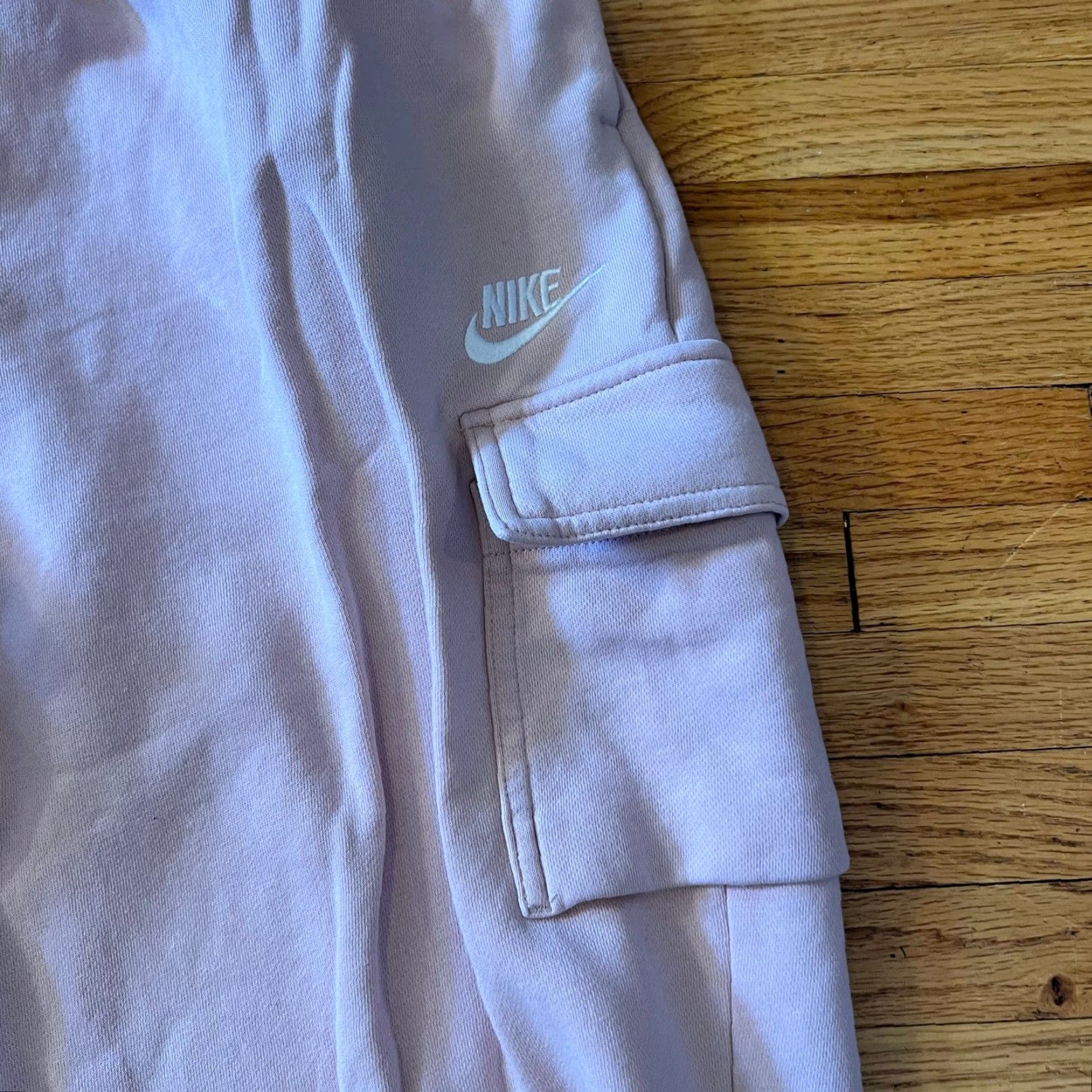 Nike Nike Sweatpants Jogger Cargo Parachute Baggy Thermal Swoosh Mens Small Pink Regular Pants Style Trousers Size US 29 - 2 Thumbnail
