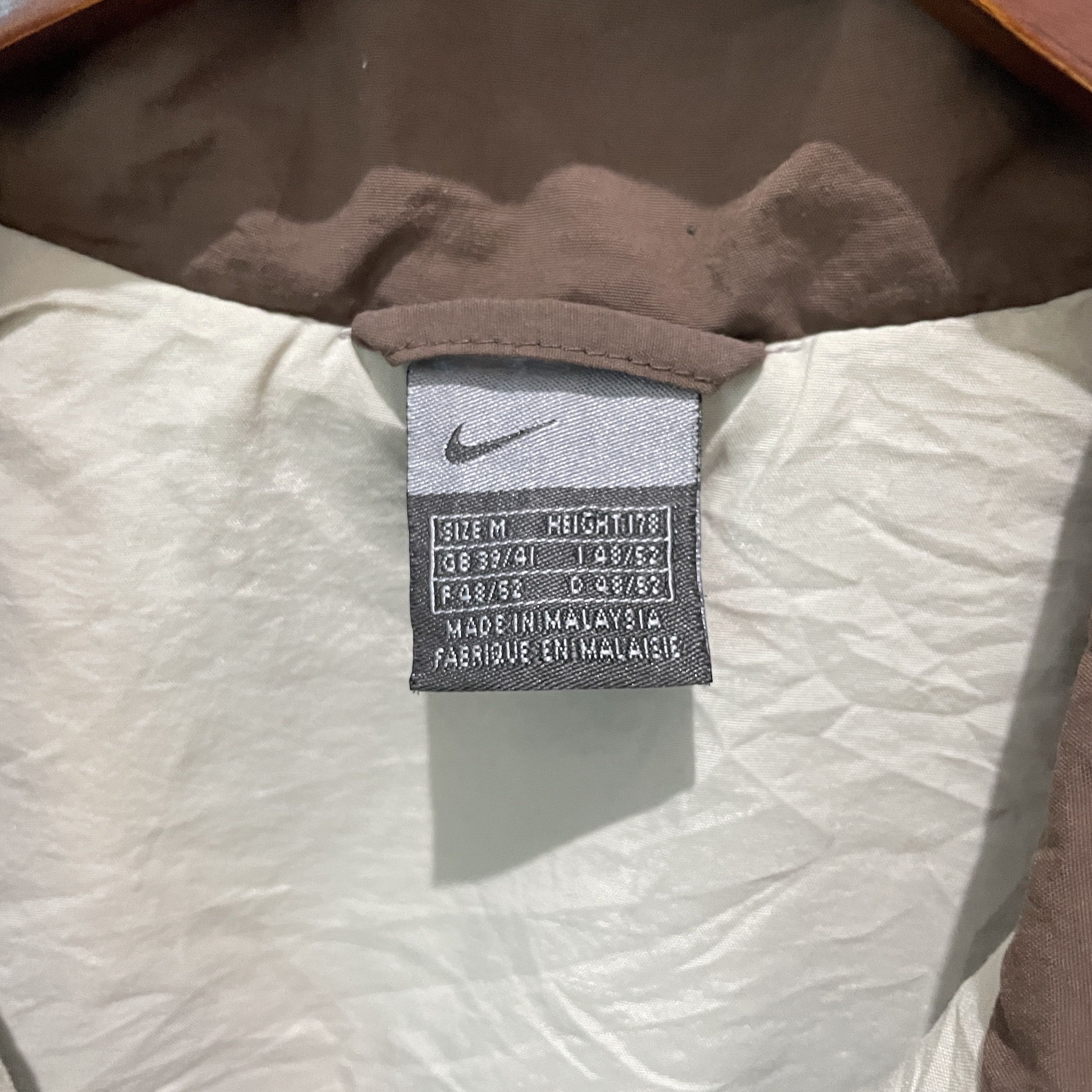 Nike Rare Vintage 00s Nike Brown Track Suit Jacket ERD Grunge Size US L / EU 52-54 / 3 - 2 Thumbnail