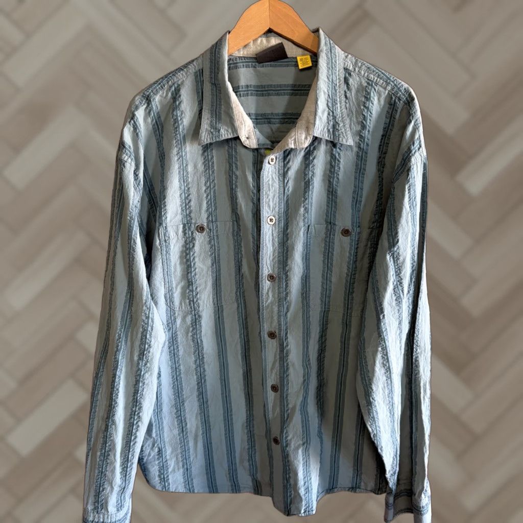 Vintage Cabela's Shirt Men L Blue Cotton Long Sleeve Outfitter Series Outdoor Hike Shirt Size US L / EU 52-54 / 3 - 1 Thumbnail