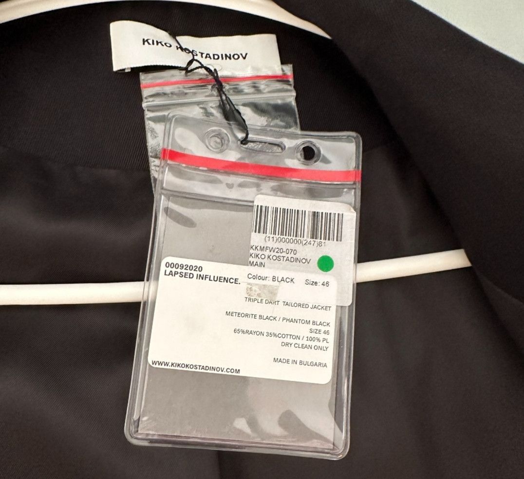 Kiko Kostadinov kiko kostadinov TRIPLE DART TAILORED JACKET Size US S / EU 44-46 / 1 - 4 Thumbnail