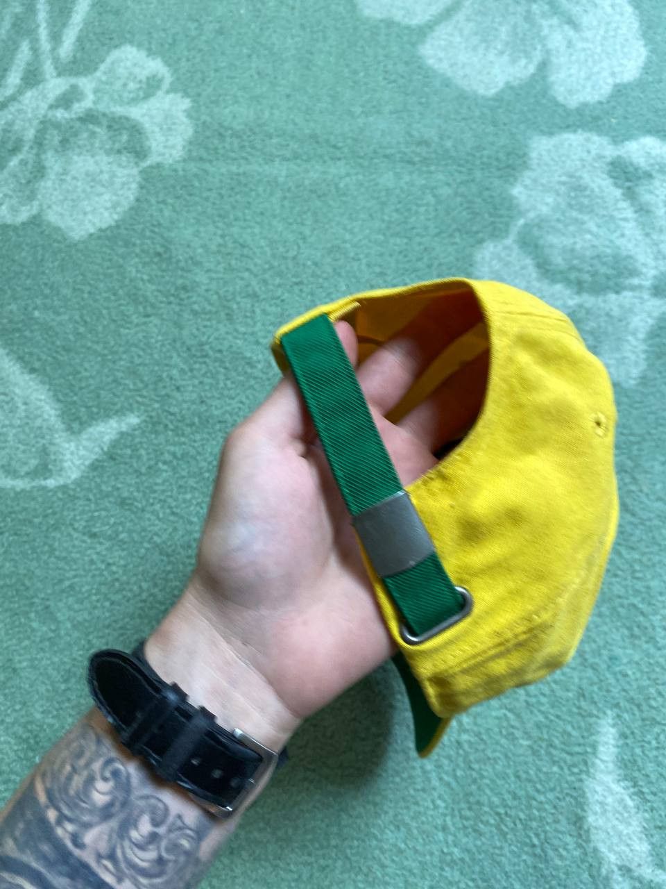 Nike Hats yellow Vintage Nike Cap Y2K big logo streetwear Size ONE SIZE - 9 Thumbnail