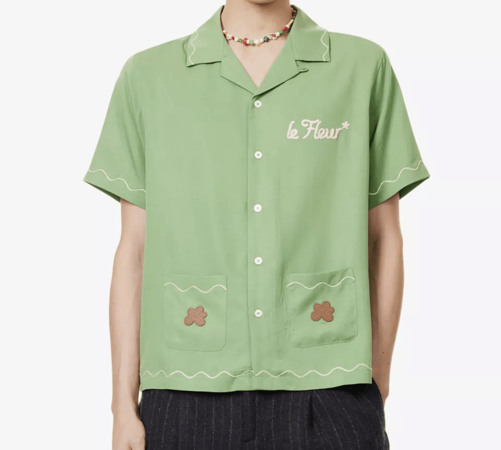 Golf le Fleur Petalers embroidered twill shirt Size US M / EU 48-50 / 2 - 1 Preview