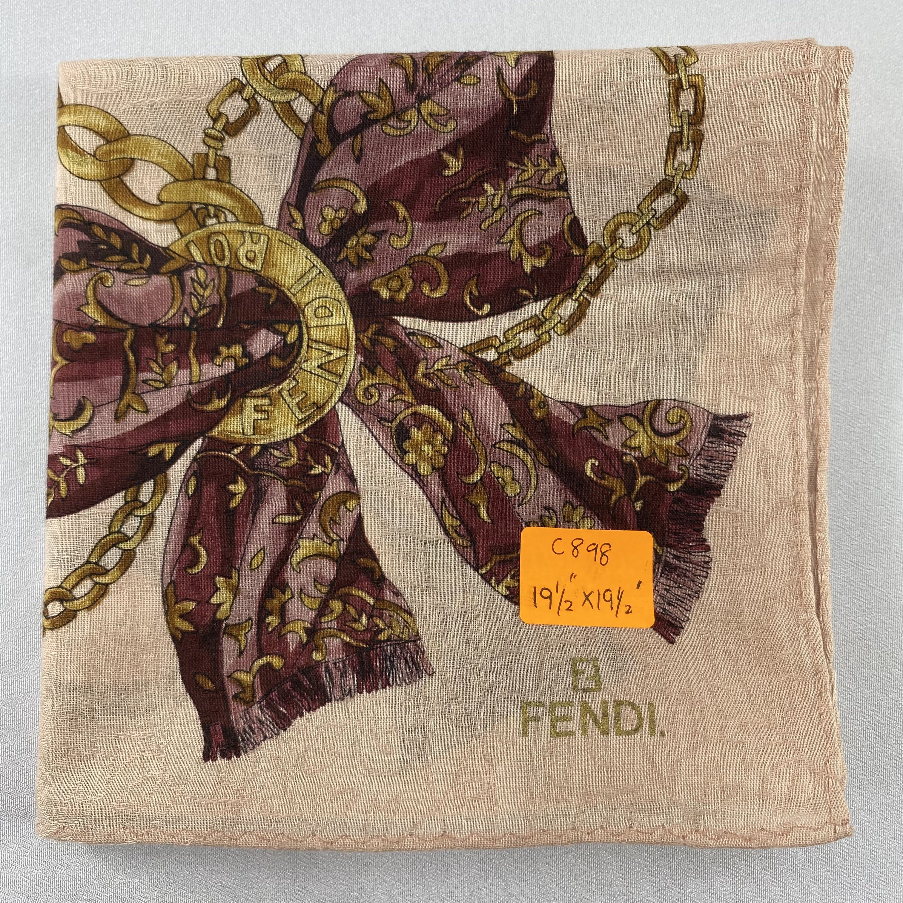 Vintage Fendi Handkerchief / Bandana / Neckerchief C898 Size ONE SIZE - 7 Thumbnail