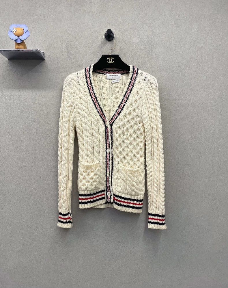 Thom Browne Thom Browne Apricot knit cardigan Size XS / US 0-2 / IT 36-38 - 1 Thumbnail
