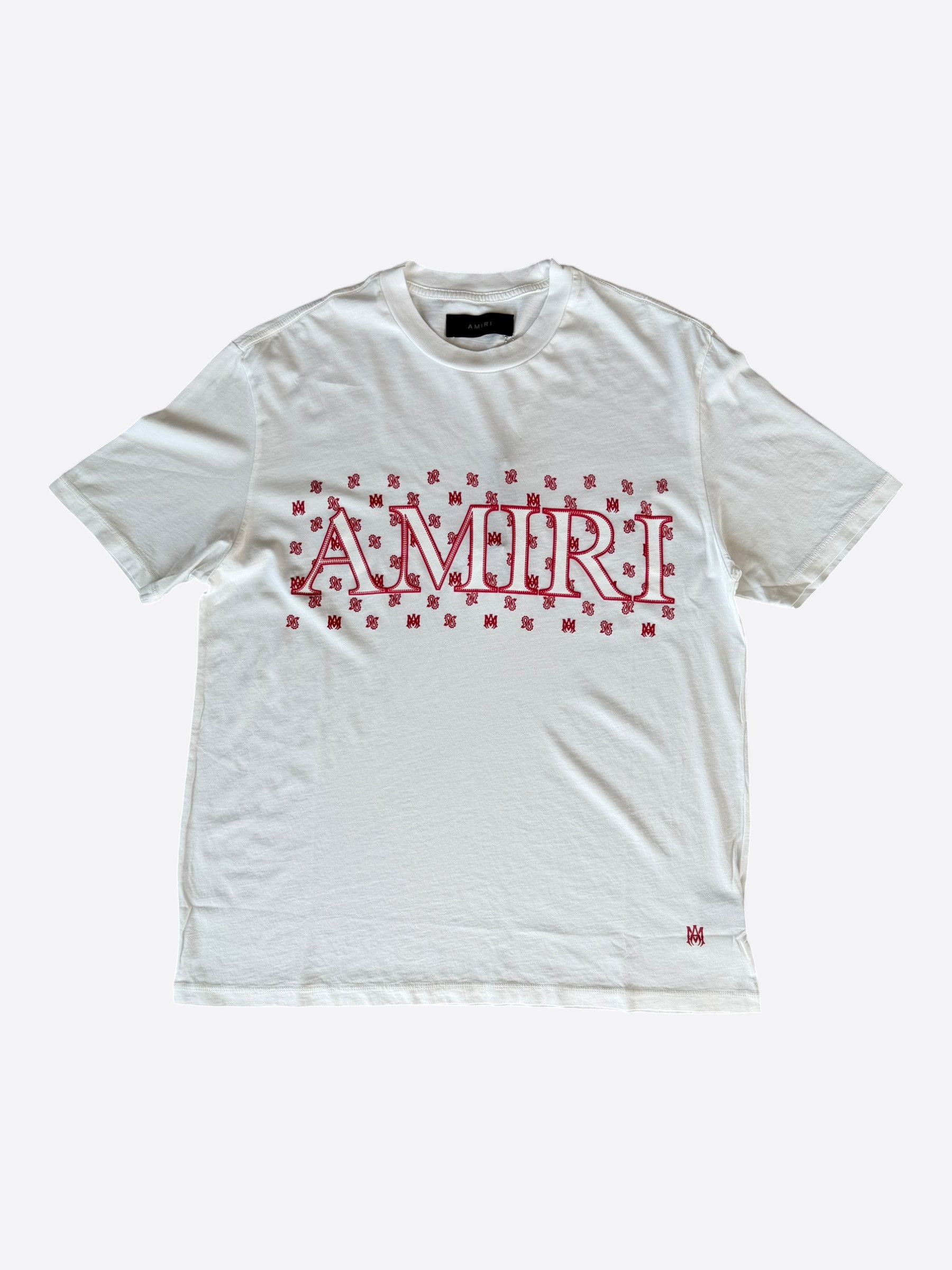 Amiri Amiri White & Red MA Paisley Logo T-Shirt Size US XL / EU 56 / 4 - 1 Thumbnail