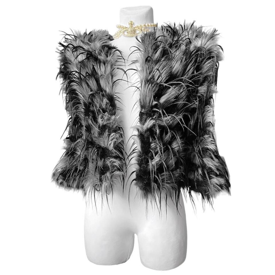 Vintage Avant-Garde gothic faux fur coat 90s Size S / US 4 / IT 40 - 1 Thumbnail