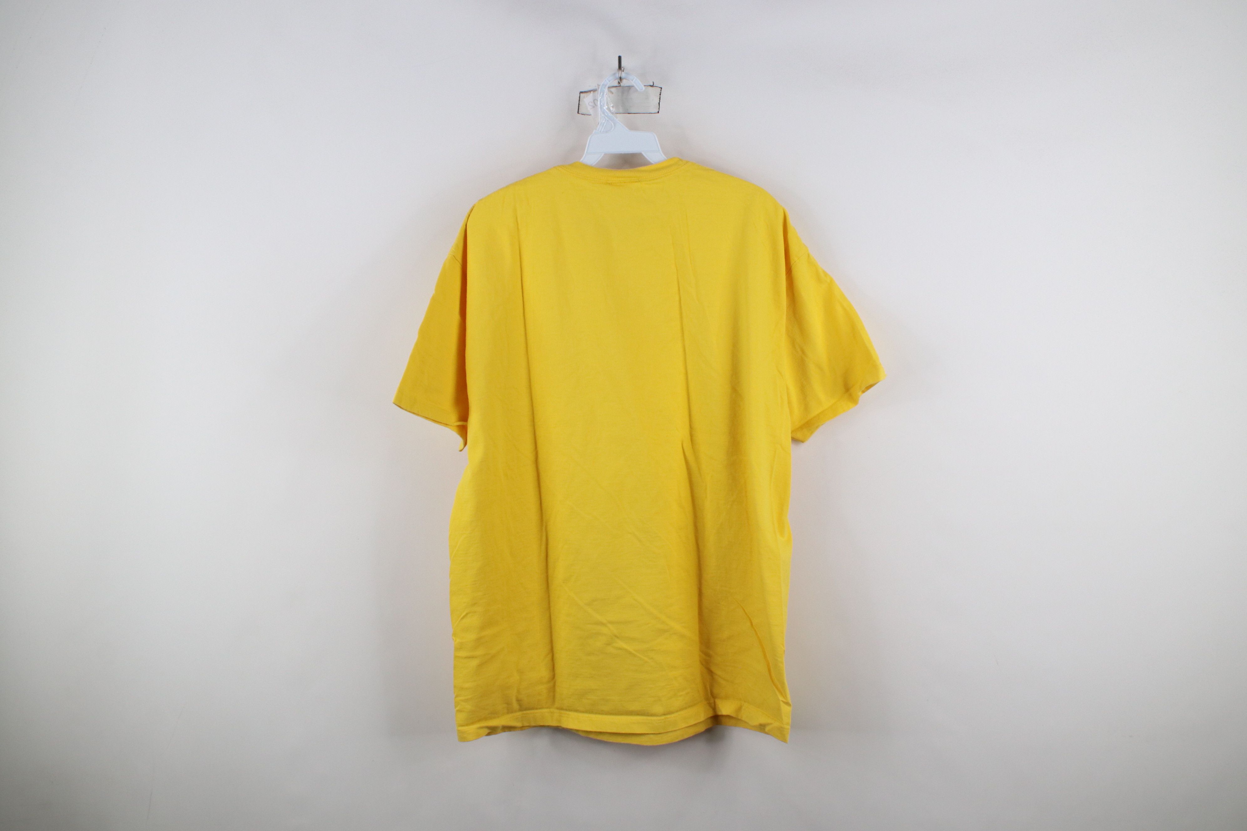 Vintage Vintage 90s Streetwear Blank Heavy Cotton T-Shirt Yellow Size US L / EU 52-54 / 3 - 7 Thumbnail