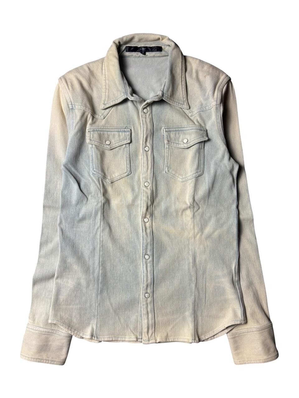 Japanese Brand 2000s NO ID Mud-Wash Western Shirt Size US S / EU 44-46 / 1 - 1 Thumbnail
