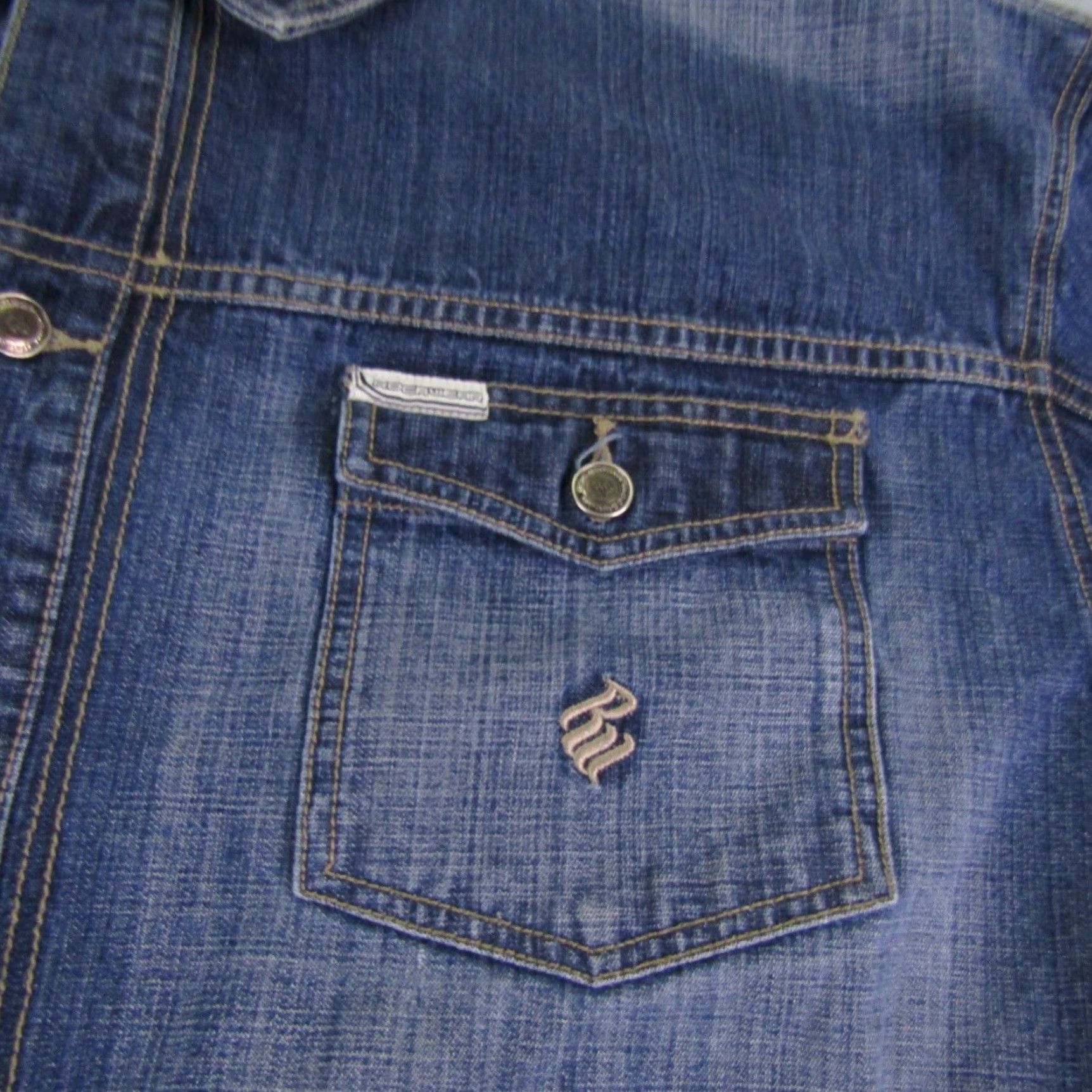 Rocawear VINTAGE Rocawear Jacket Mens XL Blue Denim Jean Button Up Trucker Coat Rap Y2K Size US 36 / EU 52 - 3 Thumbnail