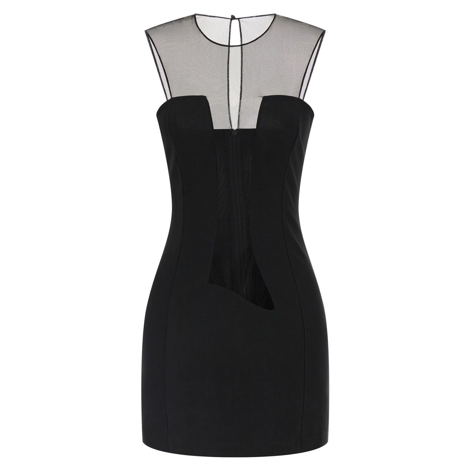 NENSI DOJAKA Tulle Insert Black Dress New & Authentic (Women