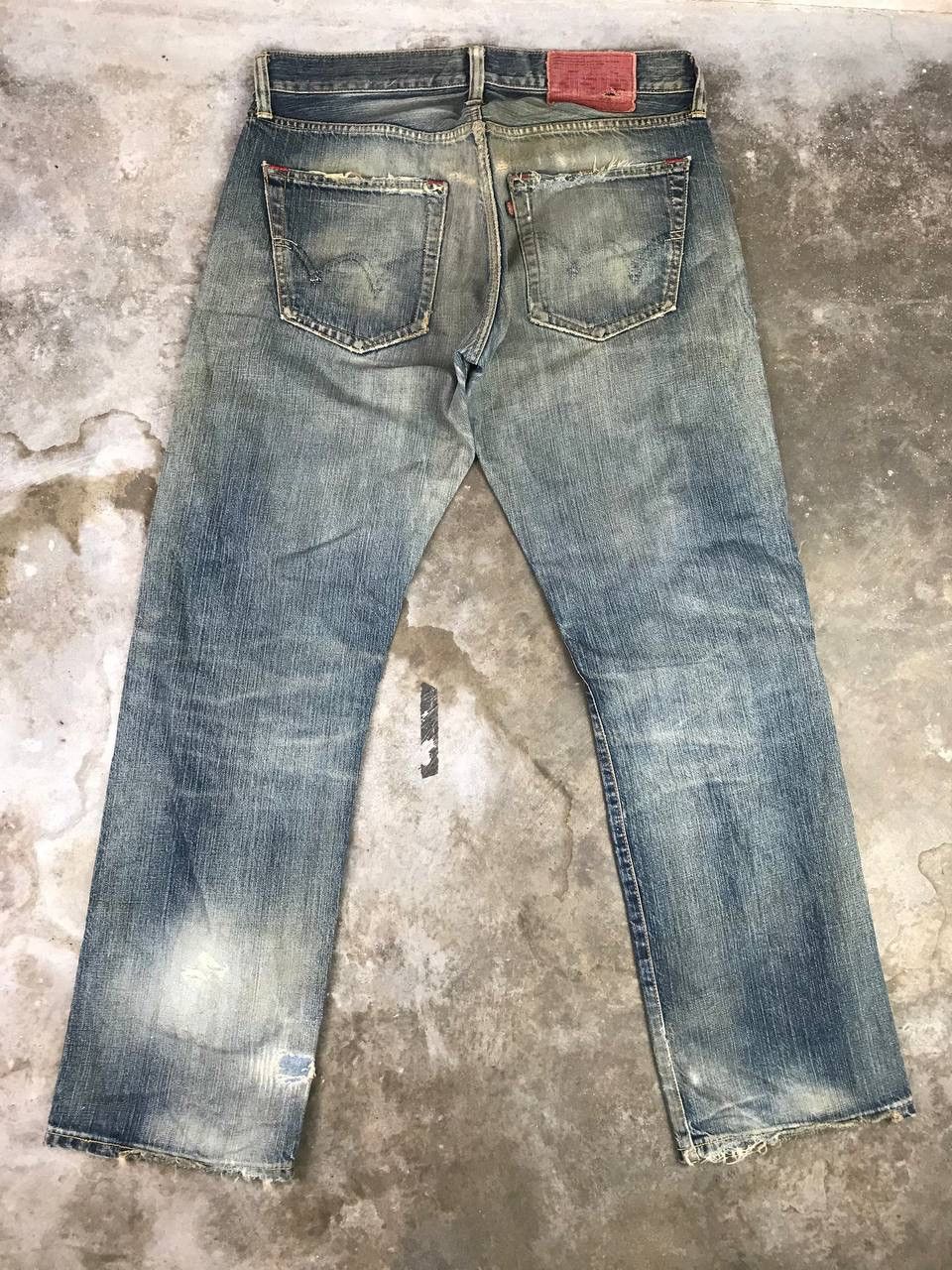 Edwin × Japanese Brand × Vintage Vintage Distressed Edwin Denim Pants Size US 36 / EU 52 - 2 Thumbnail